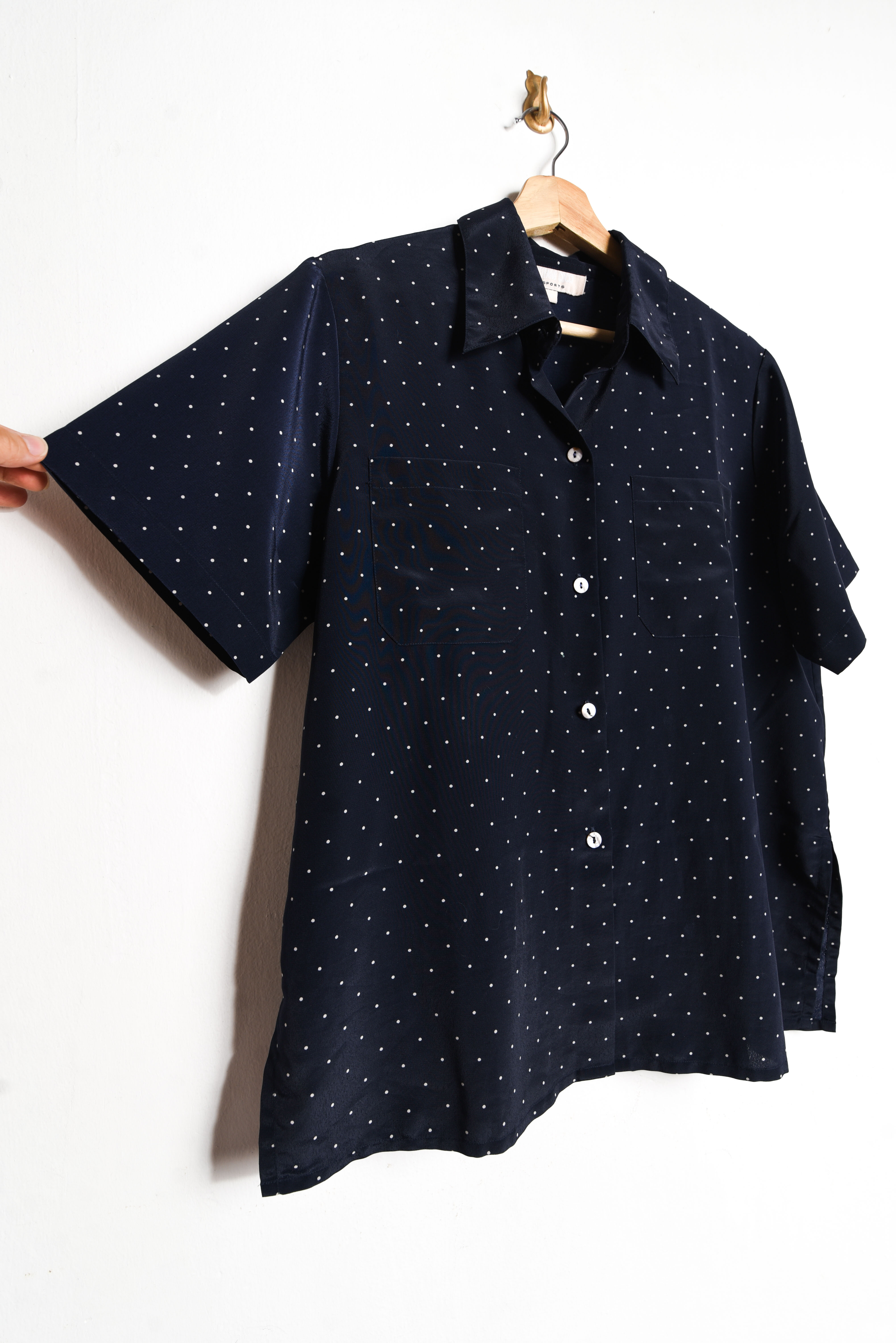 Blusa azul navy dots