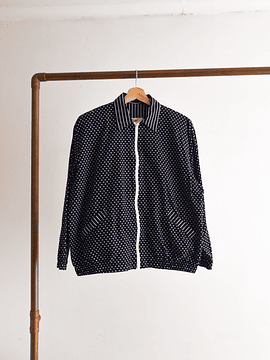 Chaqueta vintage navy polka dots