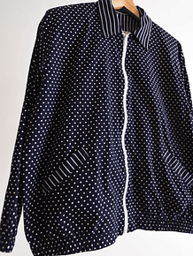 Chaqueta vintage navy polka dots