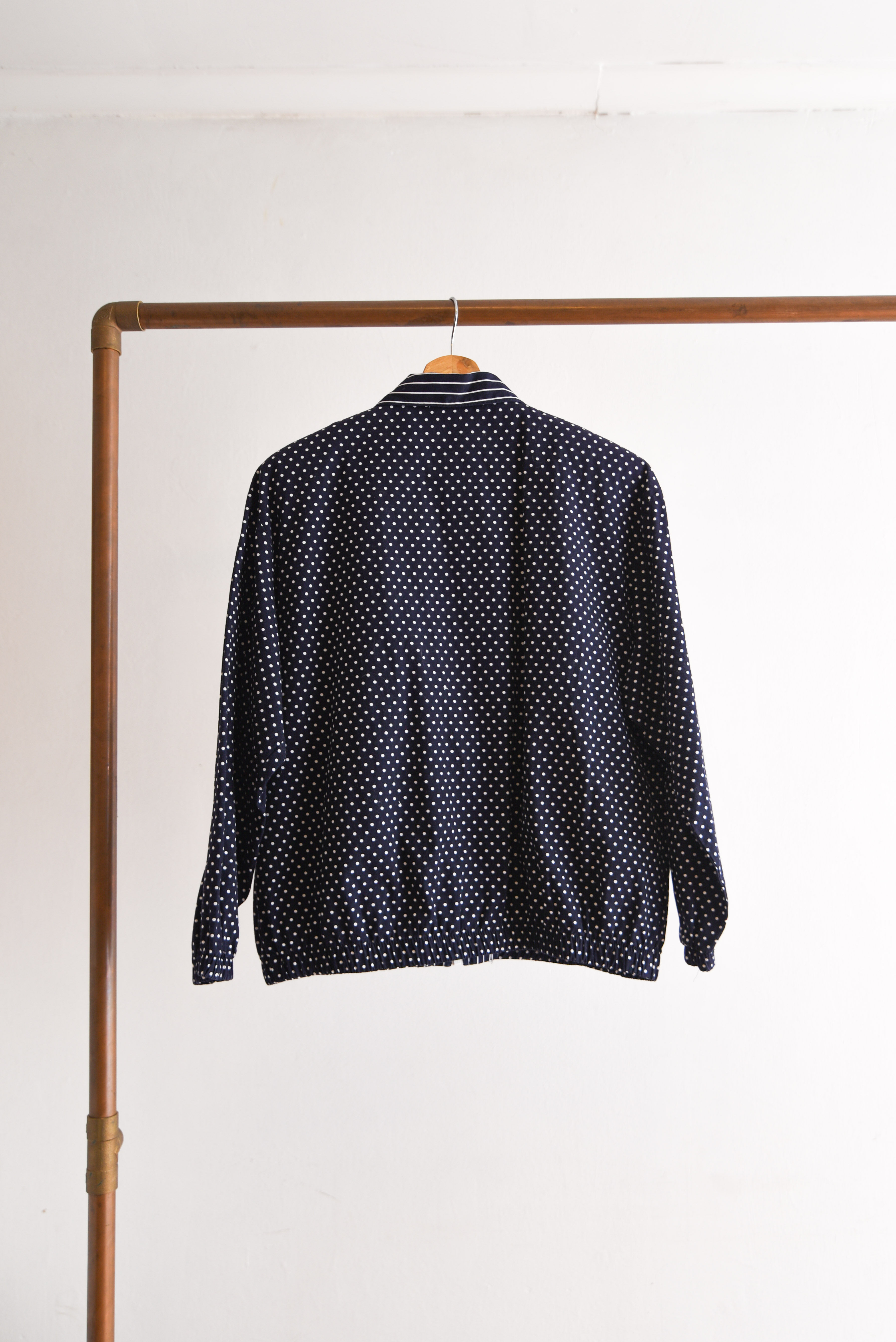 Chaqueta vintage navy polka dots