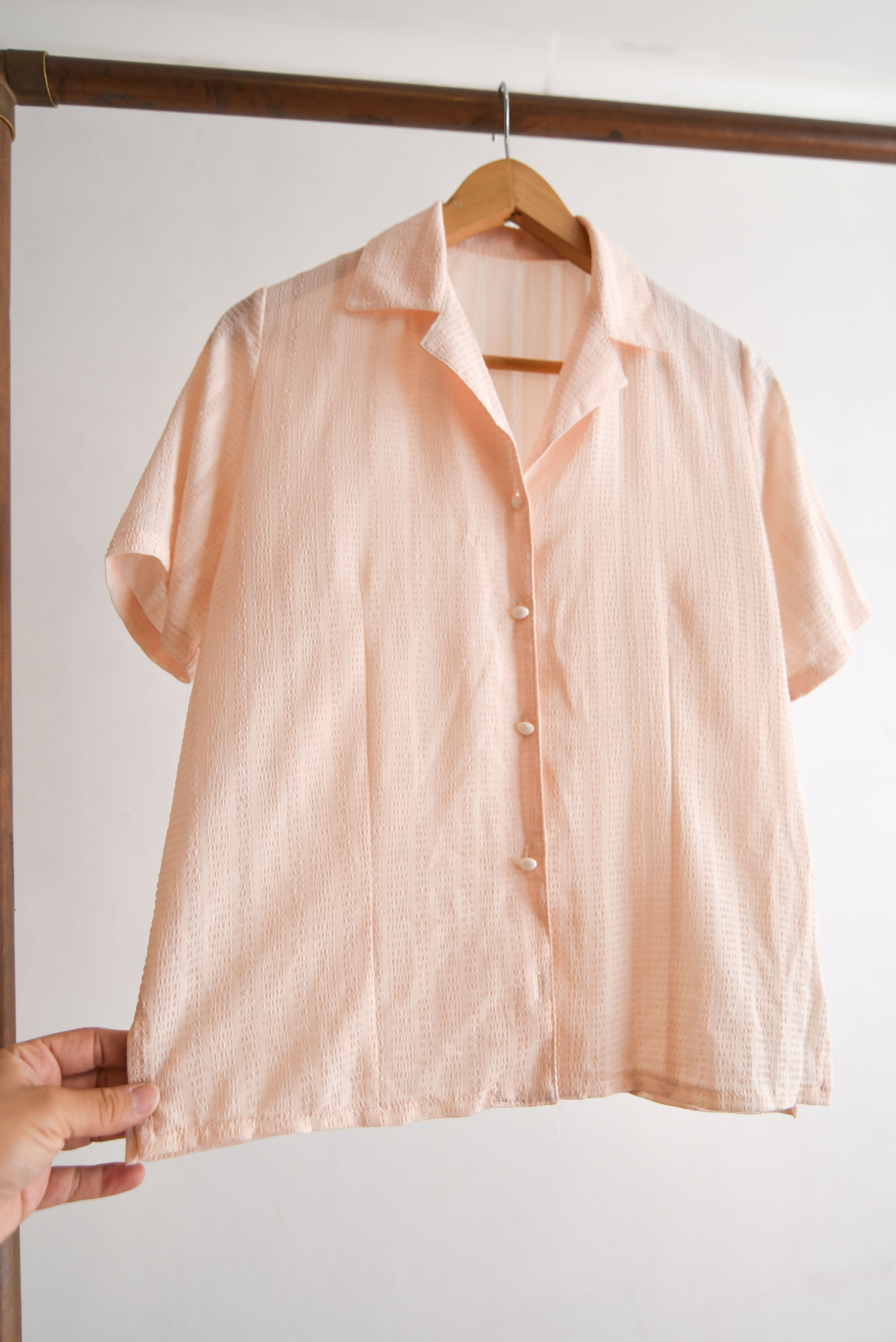 Blusa marfil vintage stripes