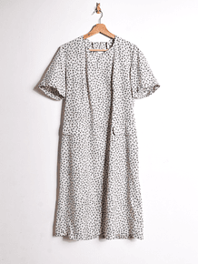 Vestido vintage marfil floral