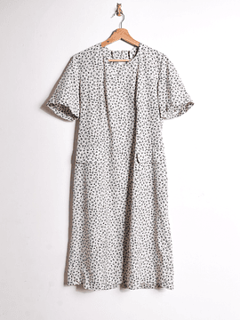 Vestido vintage marfil floral