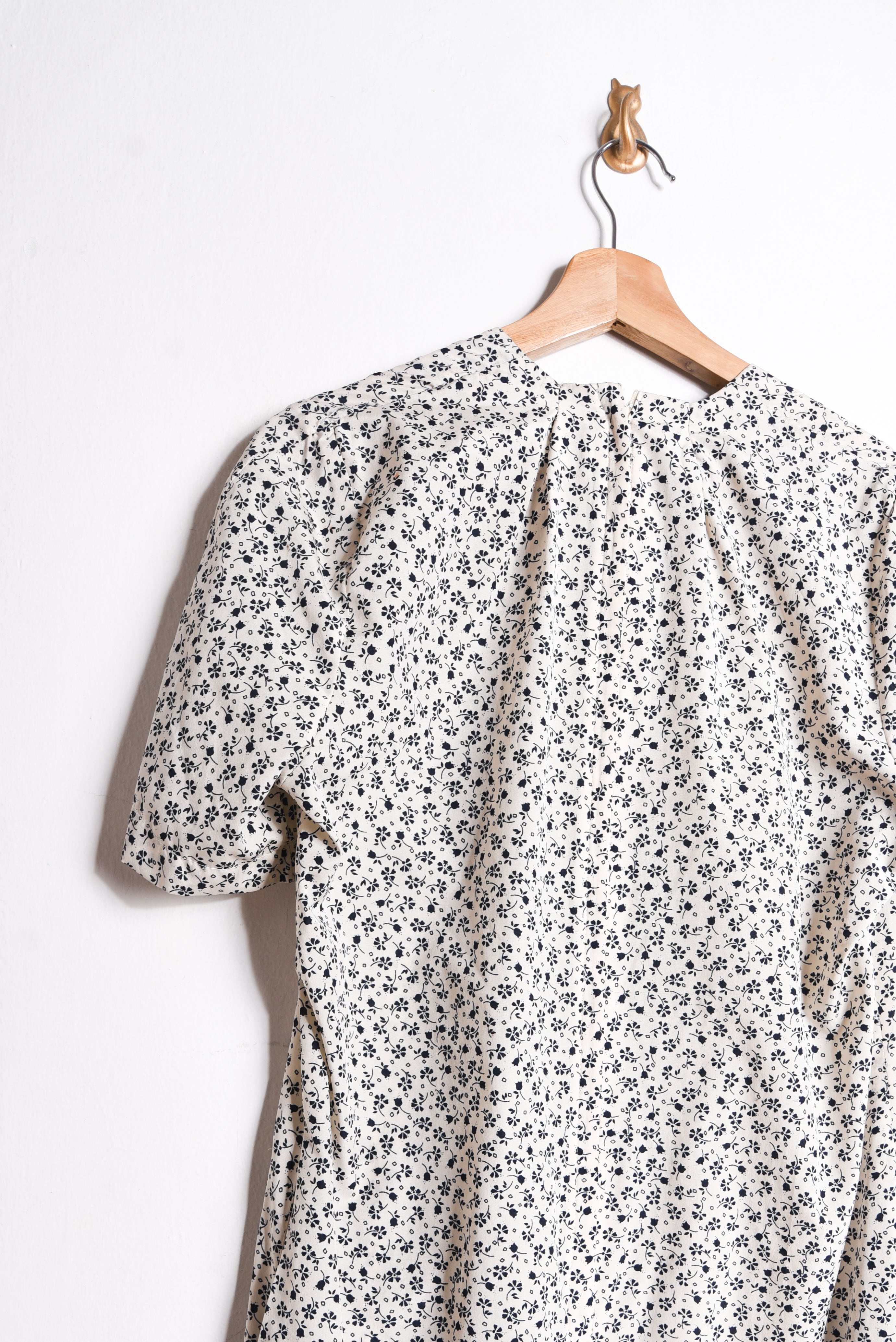 Vestido vintage marfil floral