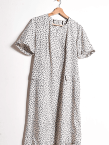 Vestido vintage marfil floral
