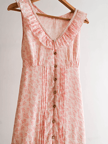 Vestido rosa pastel vuelos