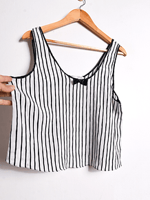 Top lencero rayado ribbon