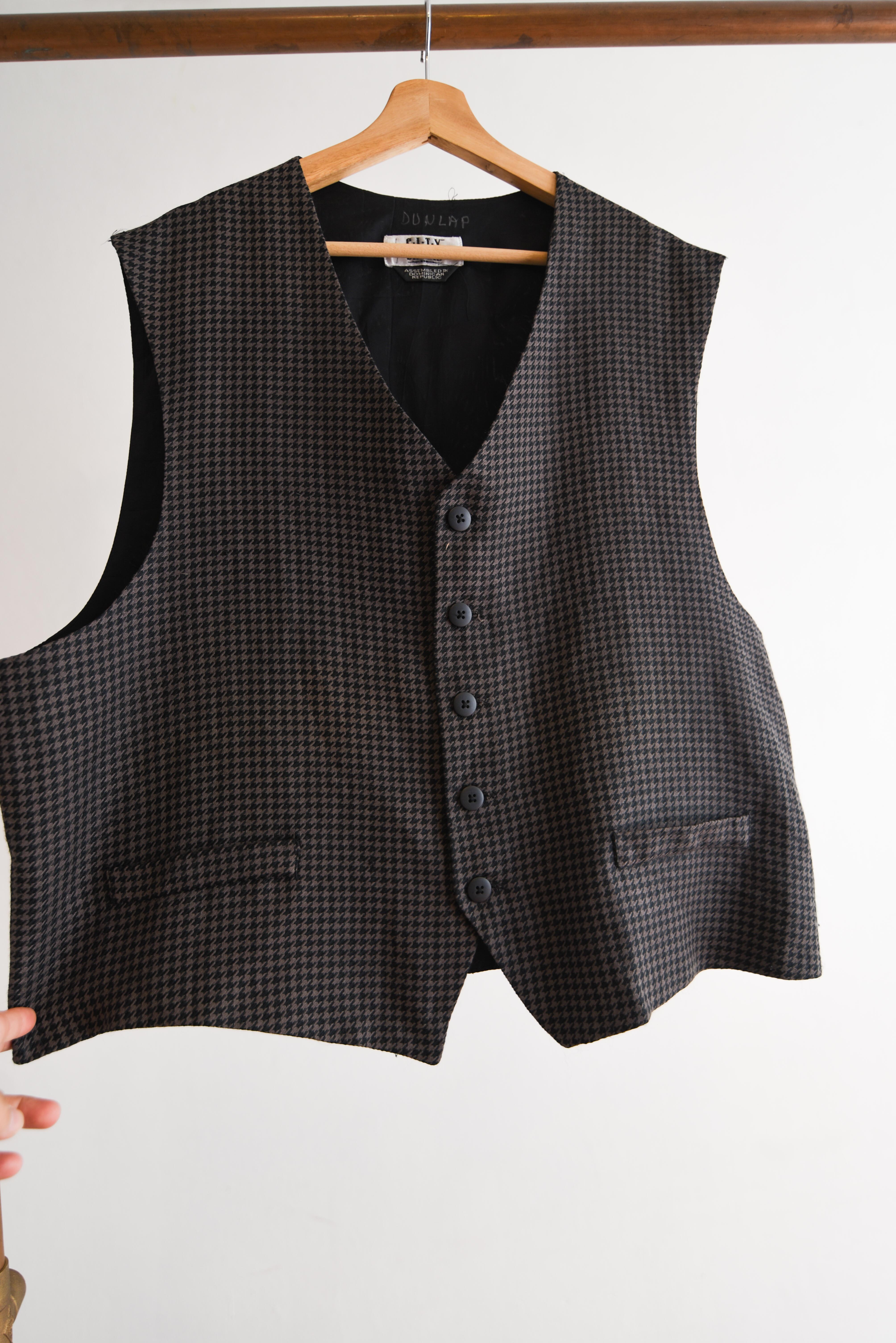 Vest grafito pata de gallo vntg