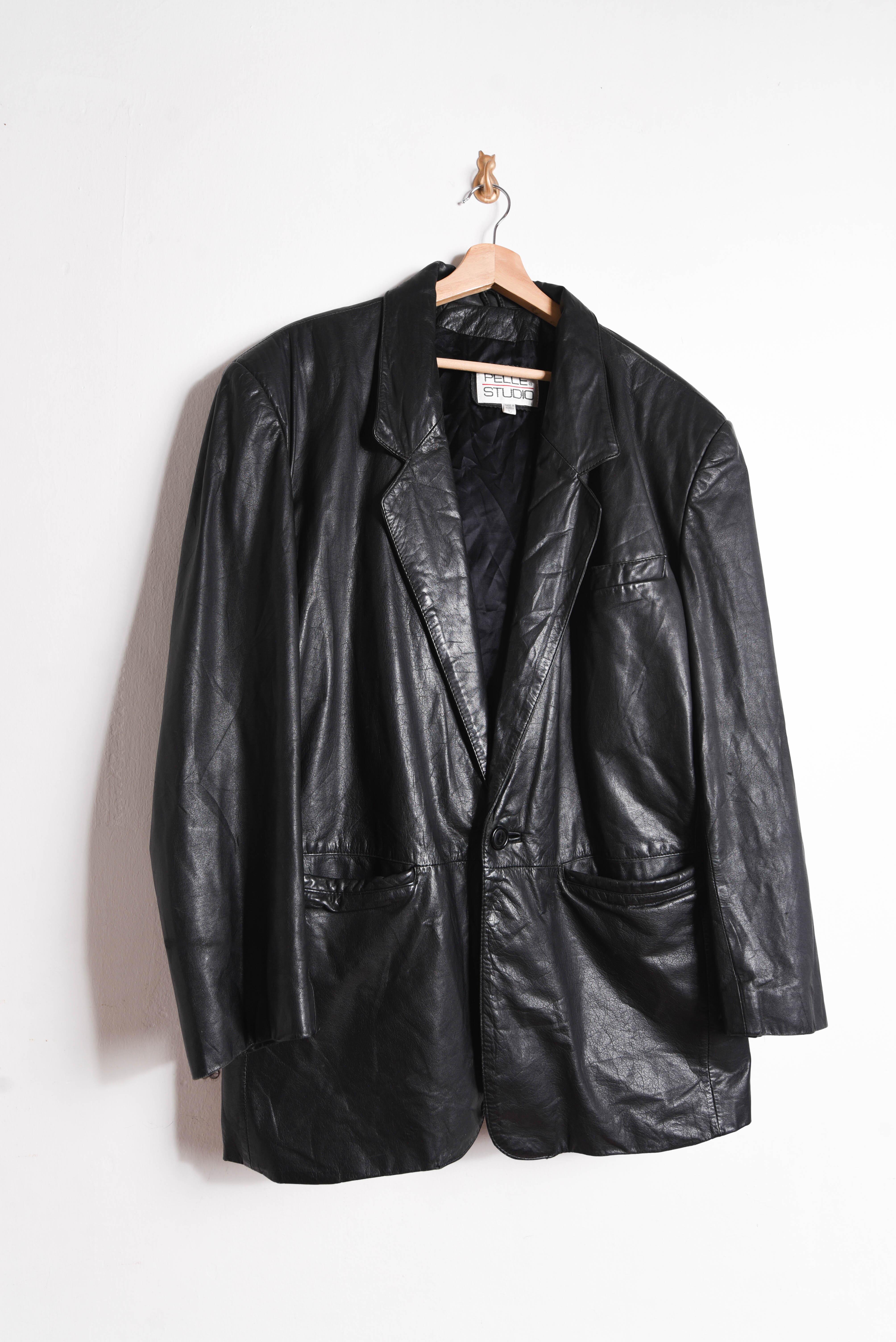 Blazer vintage cuero 90s