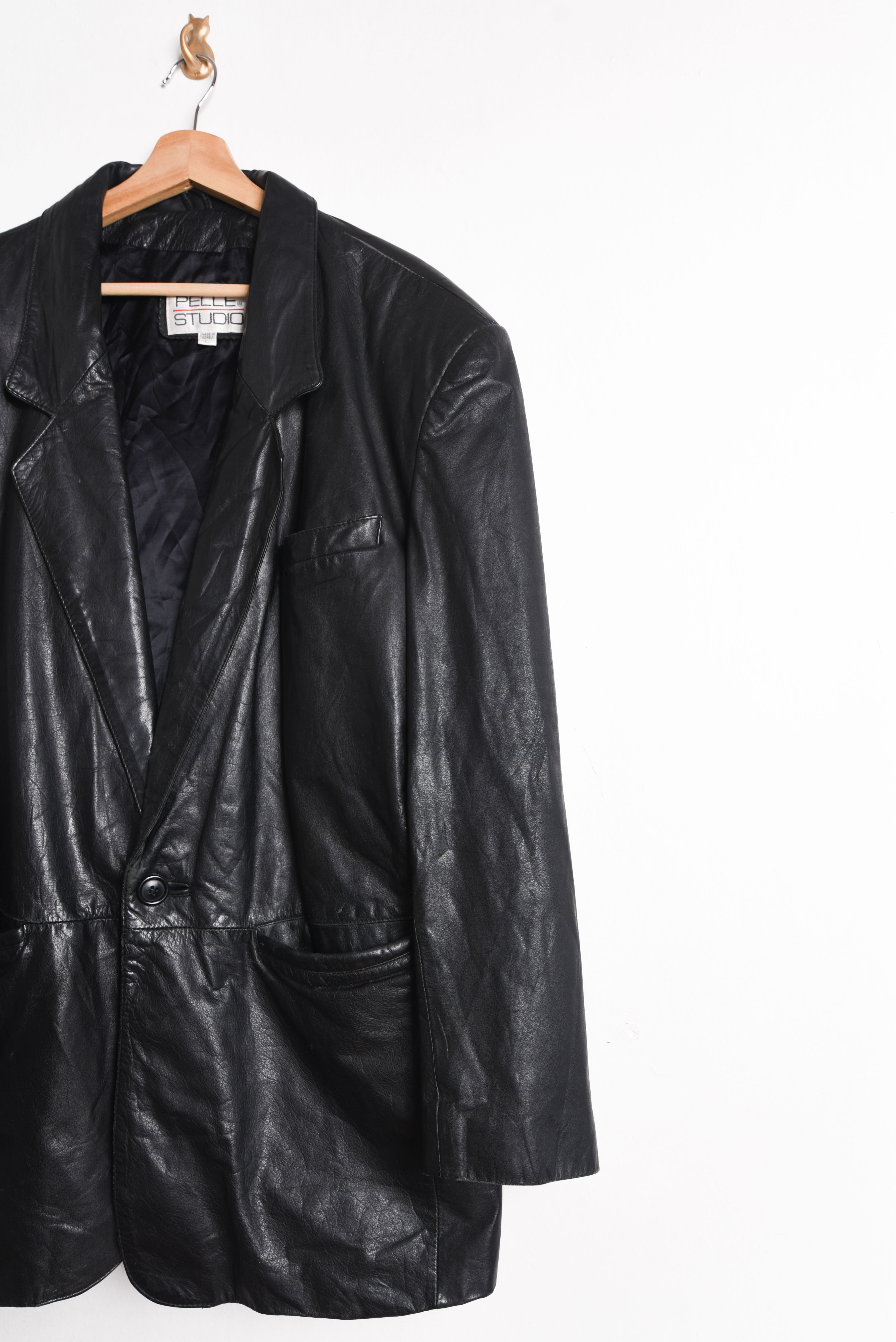 Blazer vintage cuero 90s