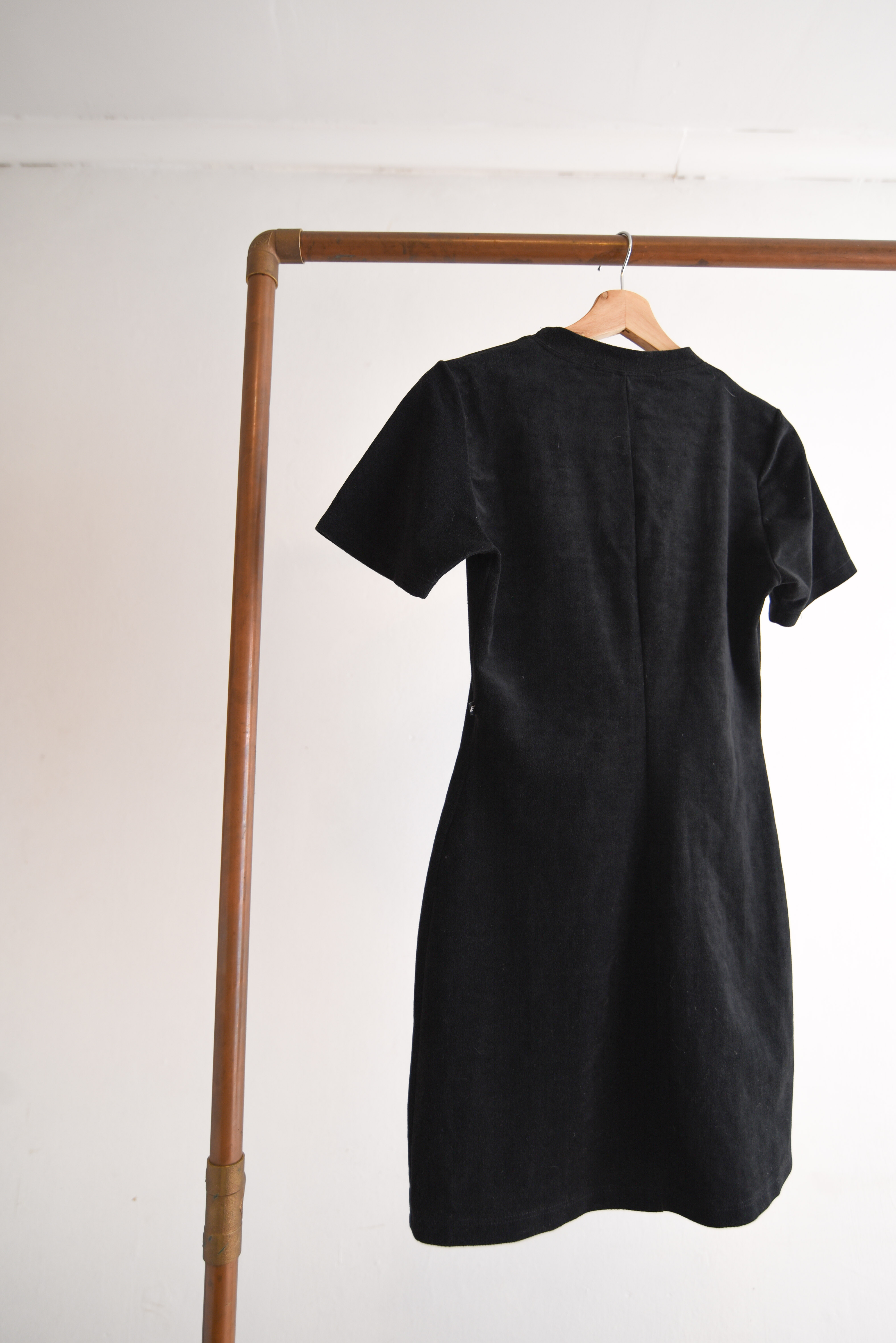 Vestido black V neck