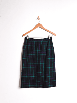 Falda tubo lana grilla