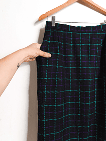 Falda tubo lana grilla