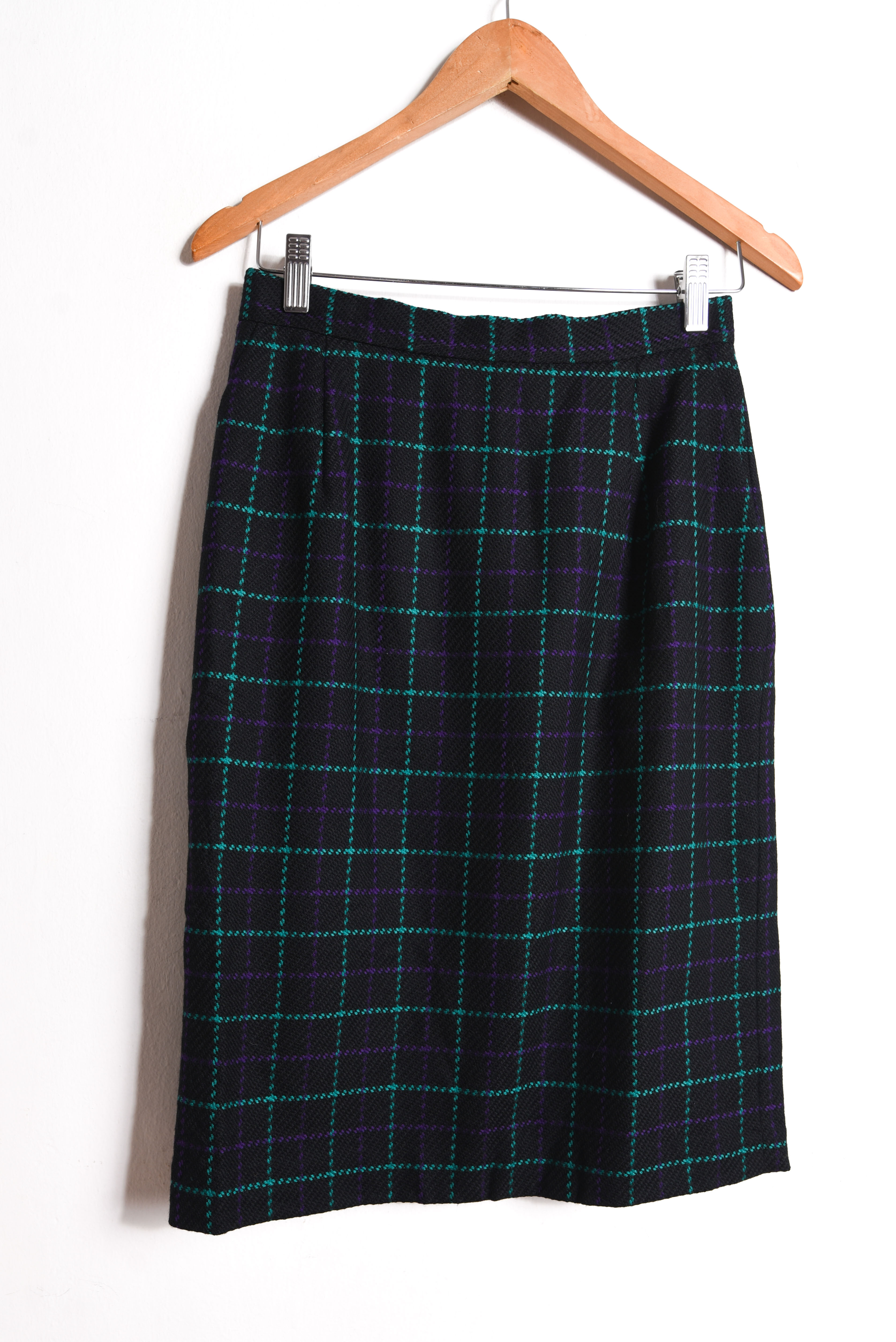 Falda tubo lana grilla