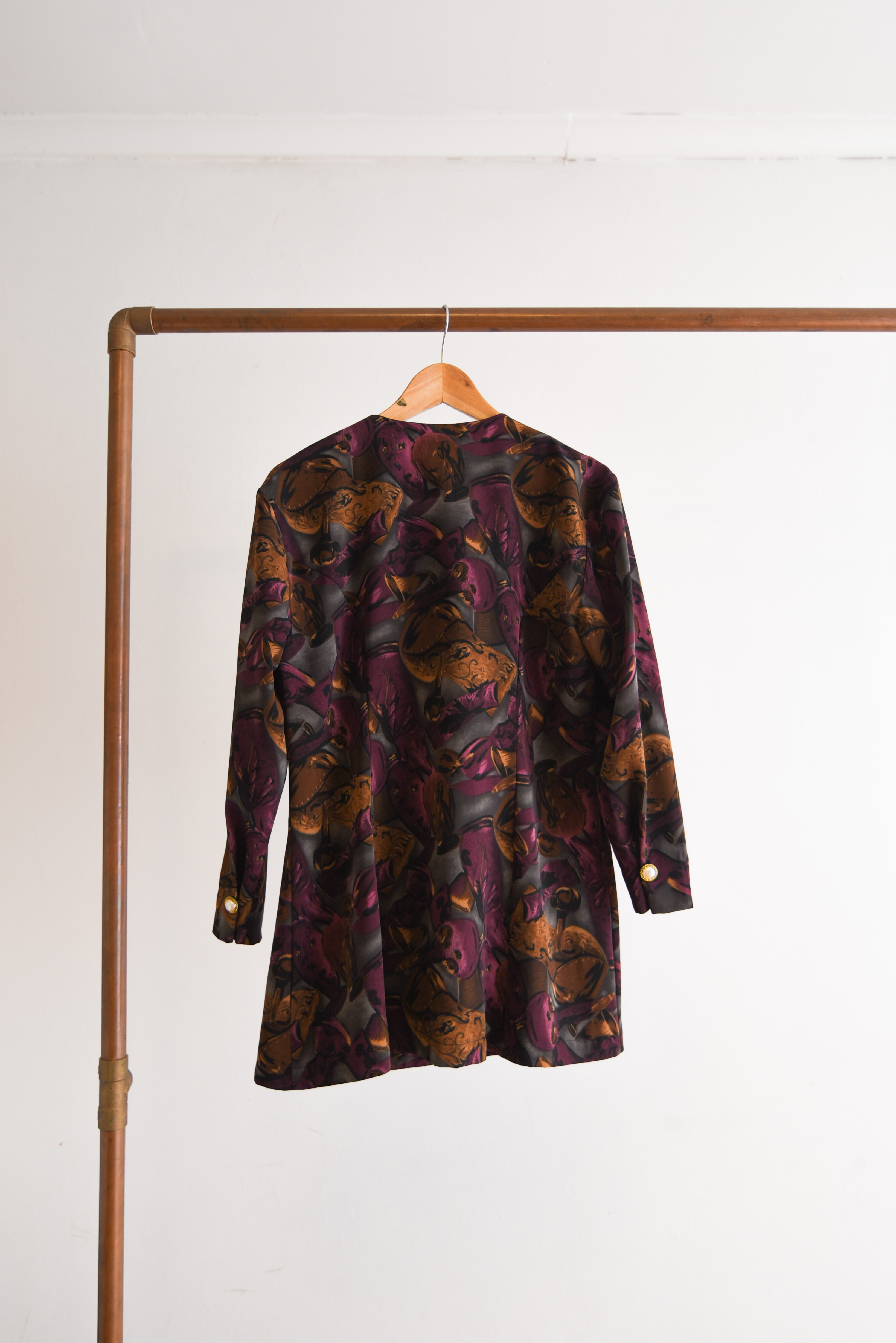 Blusón burdeo otoñal vintage