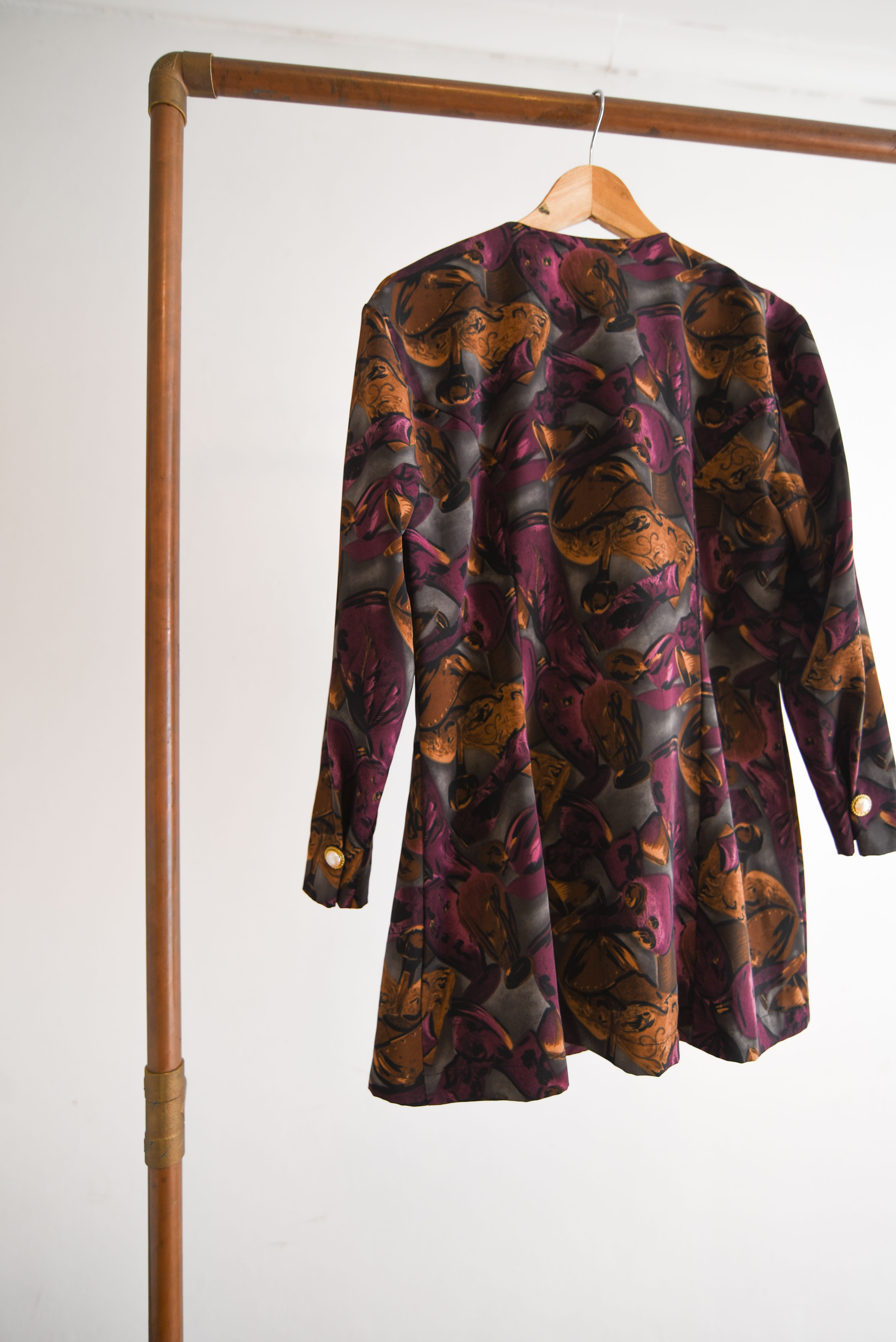 Blusón burdeo otoñal vintage