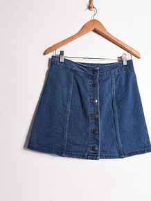 Falda denim abotonada