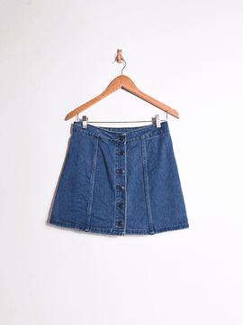 Falda denim abotonada