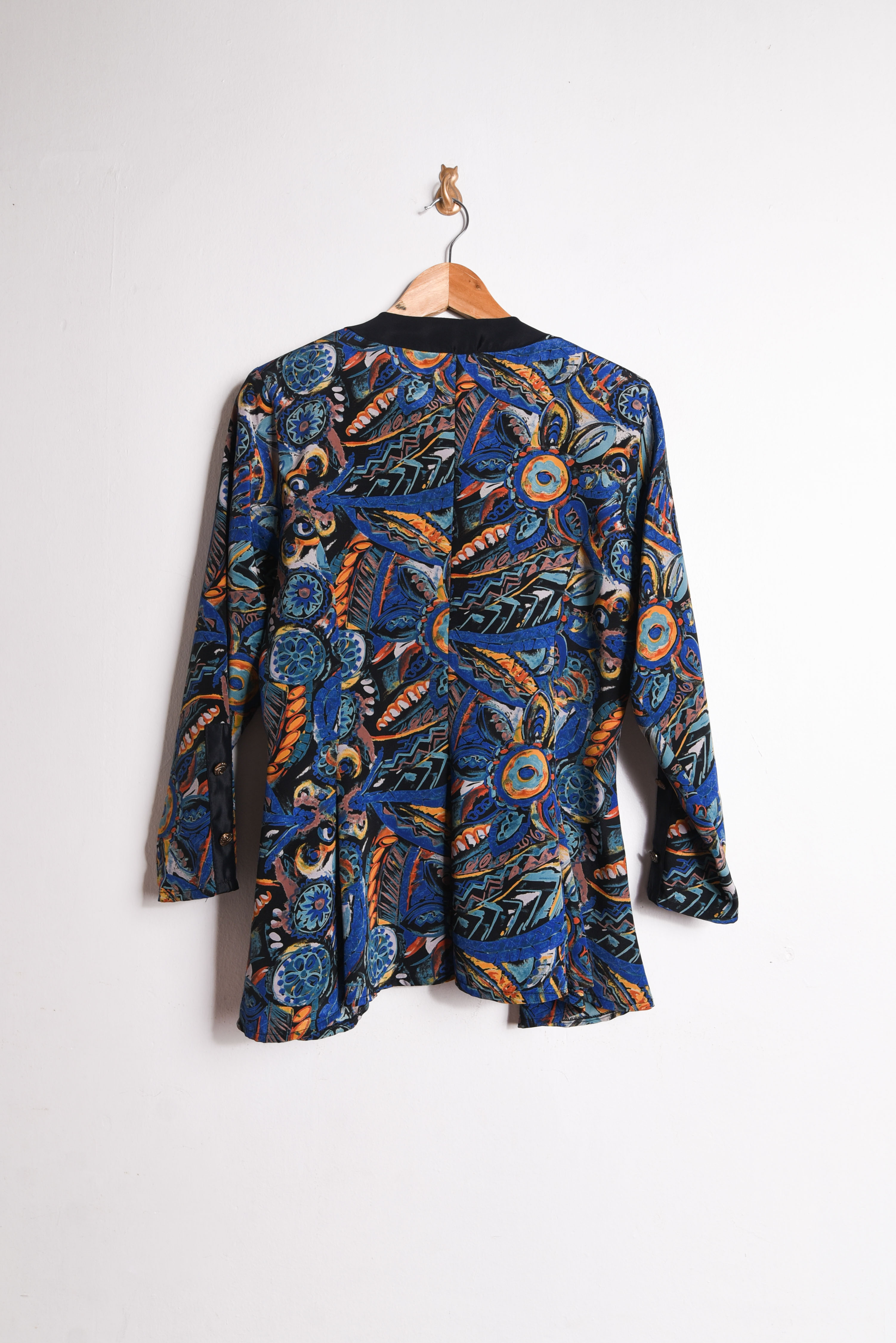 Blusa azulina acinturada vintage