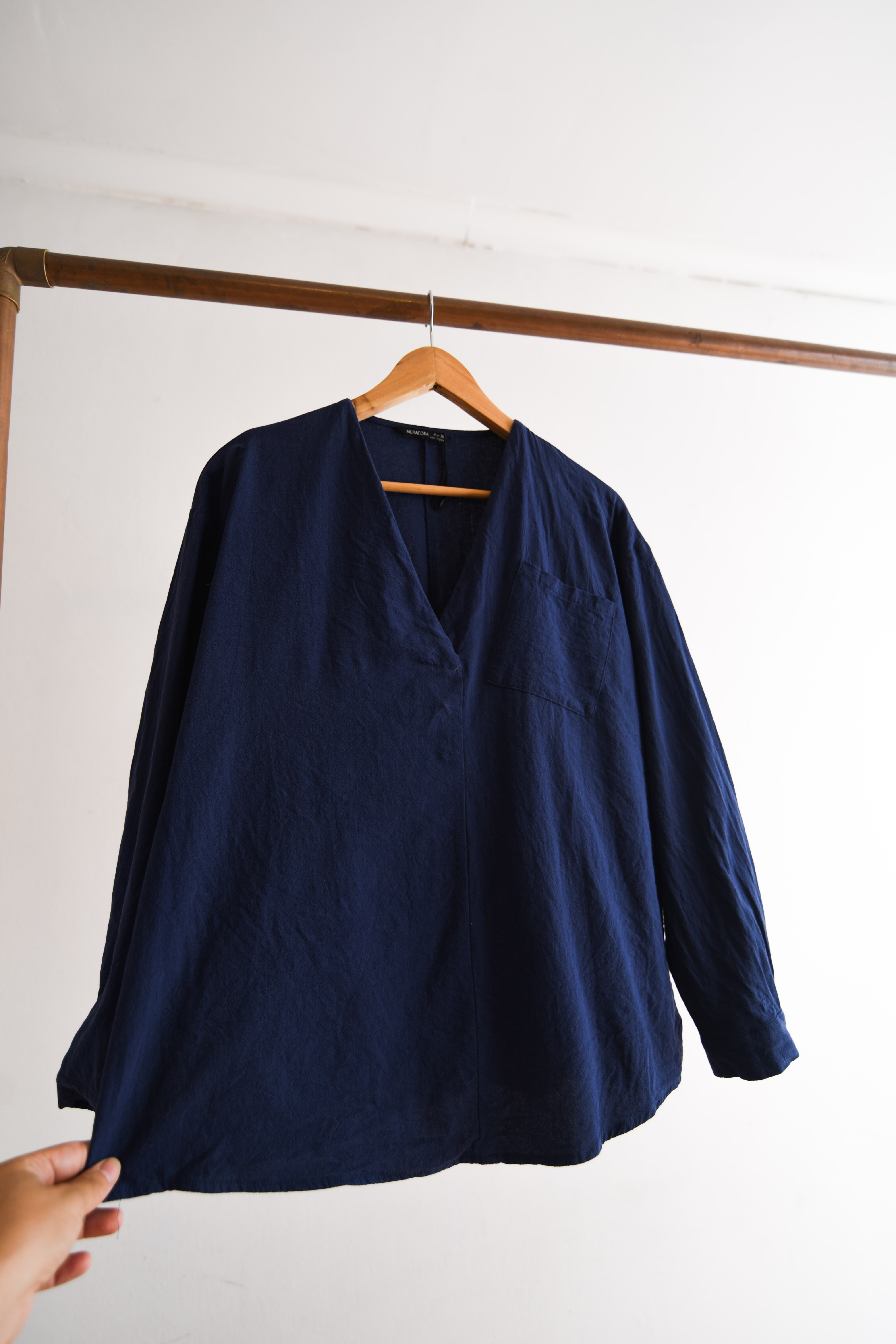 Blusa azul navy cotton