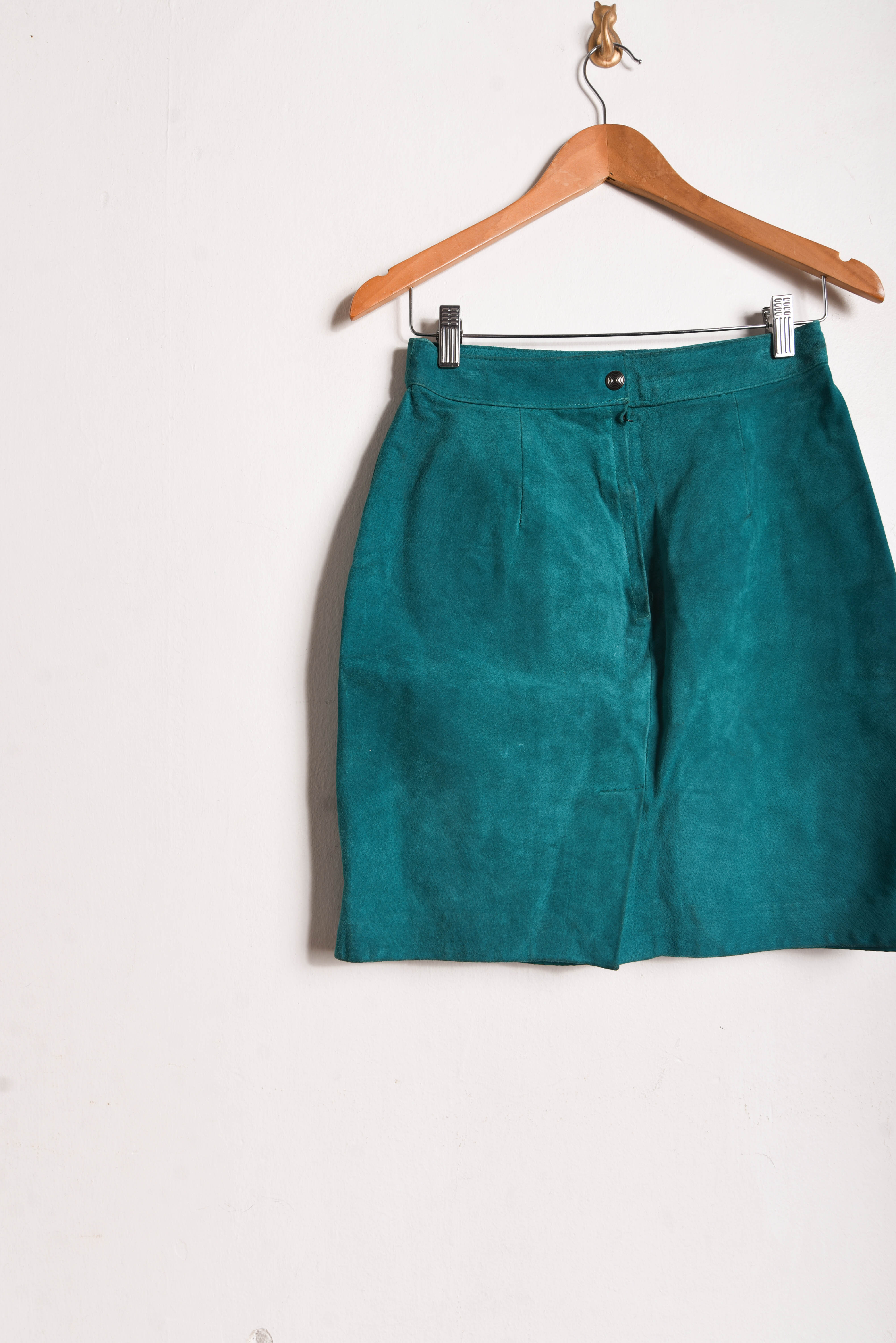 Falda turquesa gamuza vintage