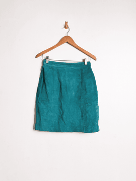 Falda turquesa gamuza vintage