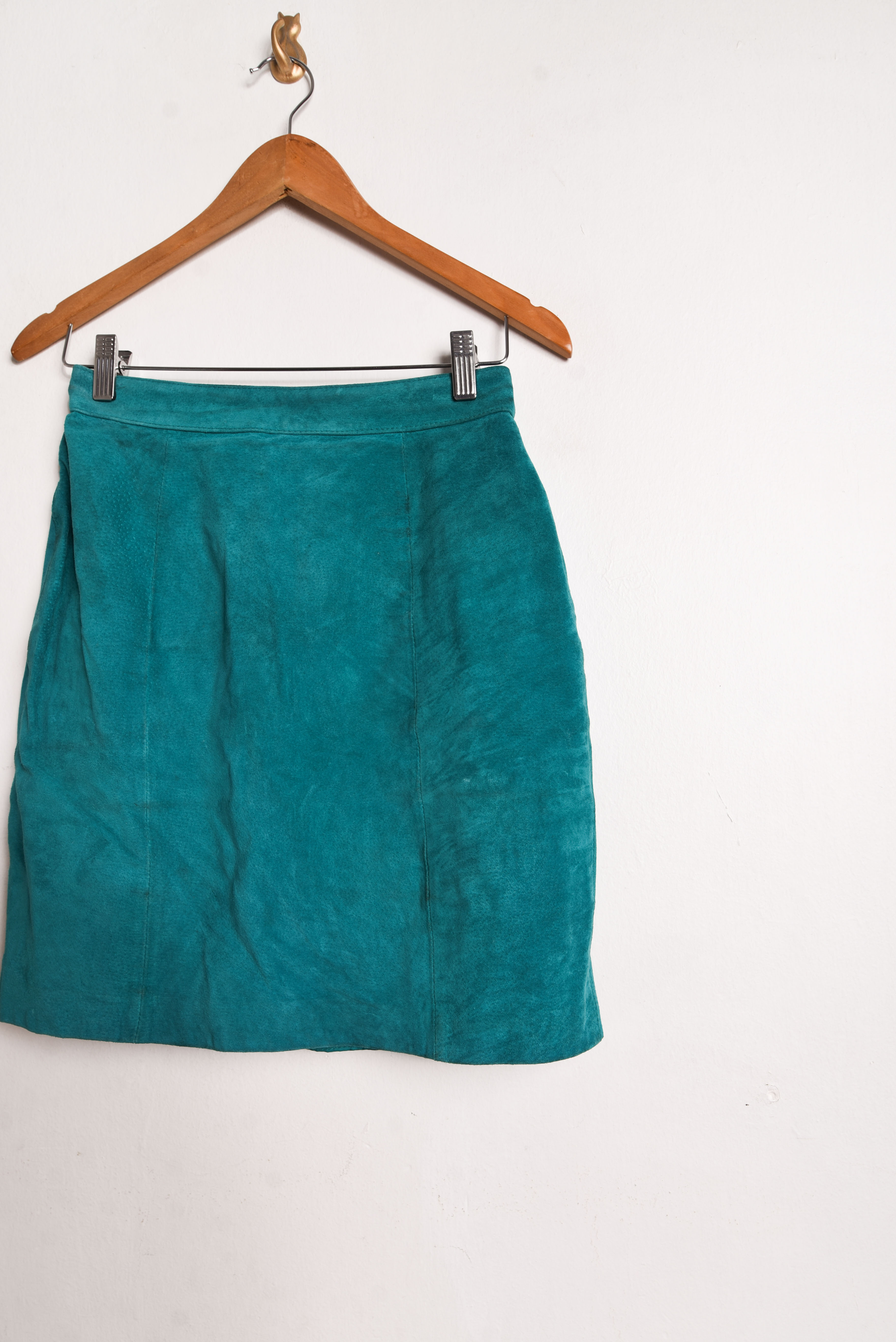 Falda turquesa gamuza vintage
