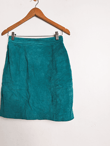 Falda turquesa gamuza vintage