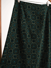 Maxi falda vintage verde oscuro