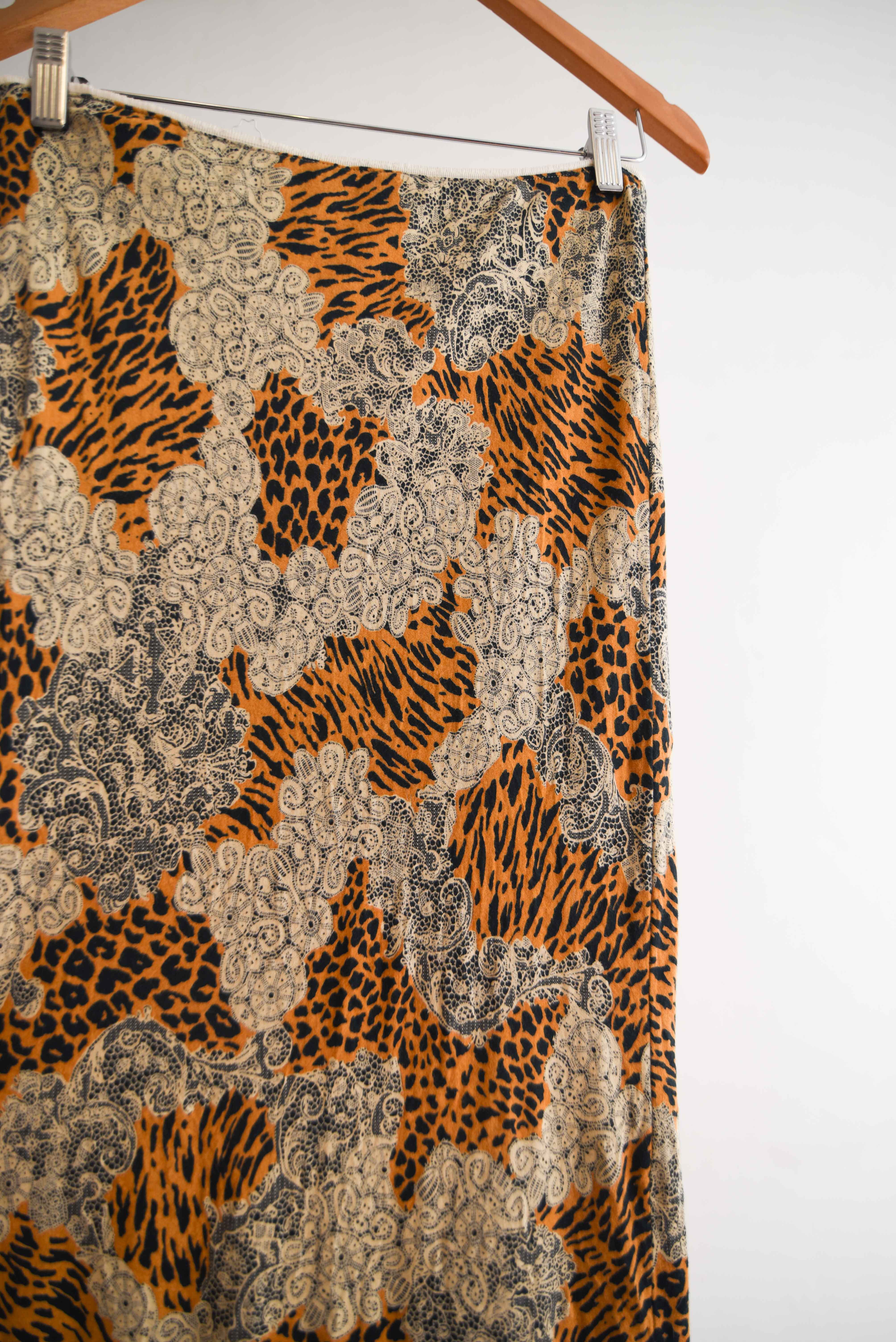 Falda animal print y2k