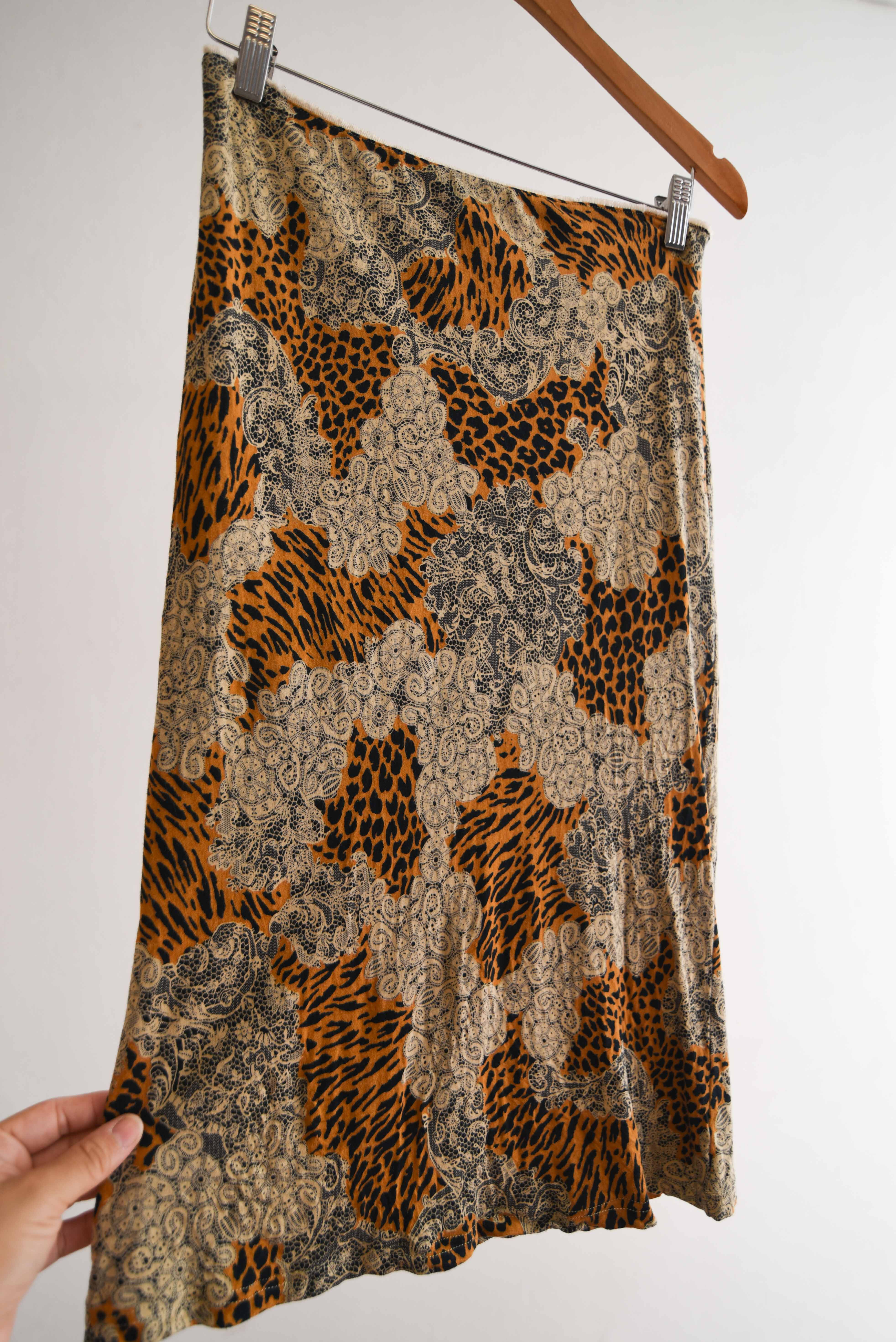 Falda animal print y2k