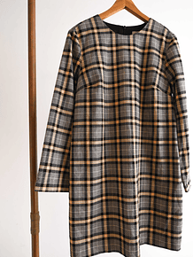 Vestido café tartán otoñal