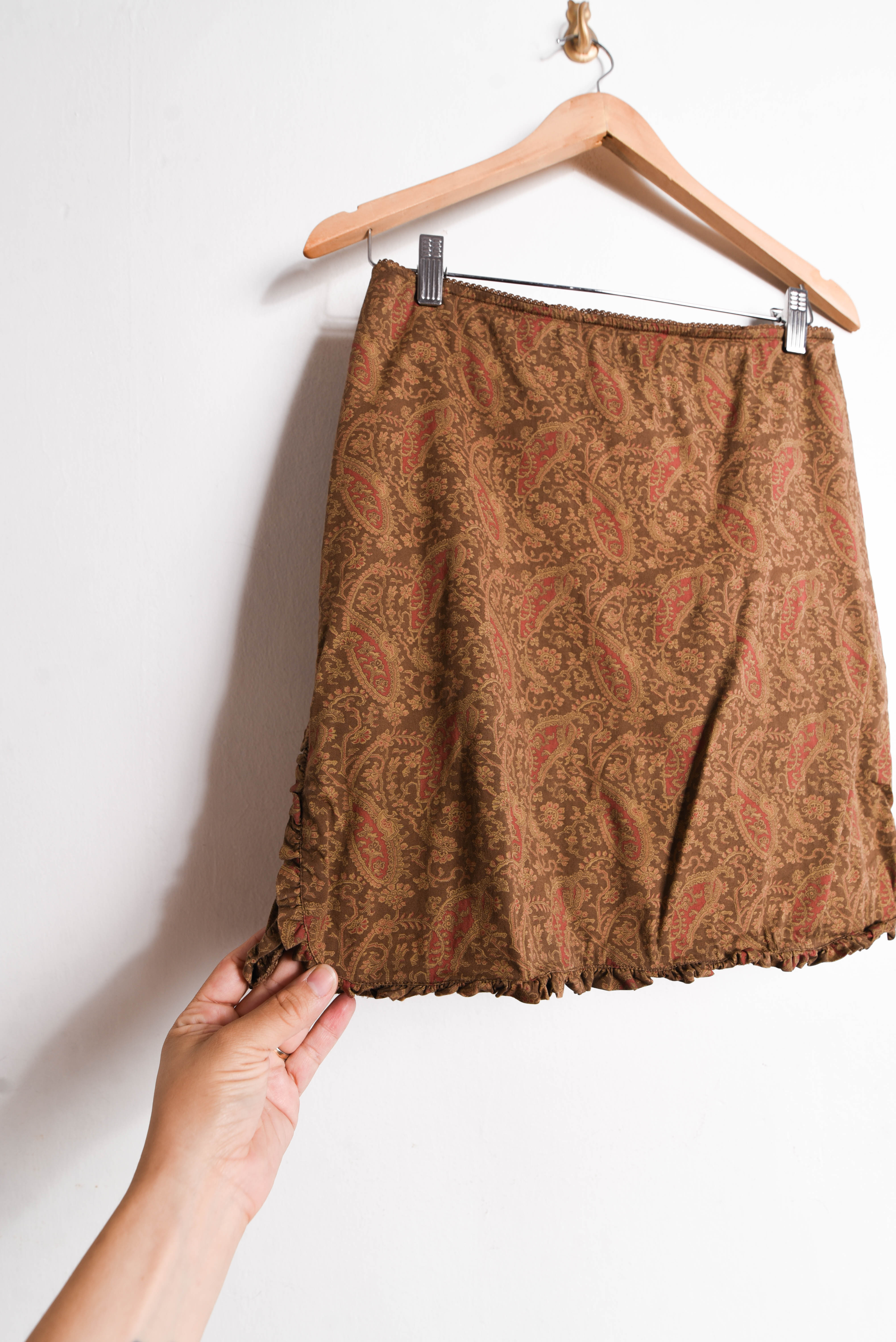 Falda café Ralph Lauren