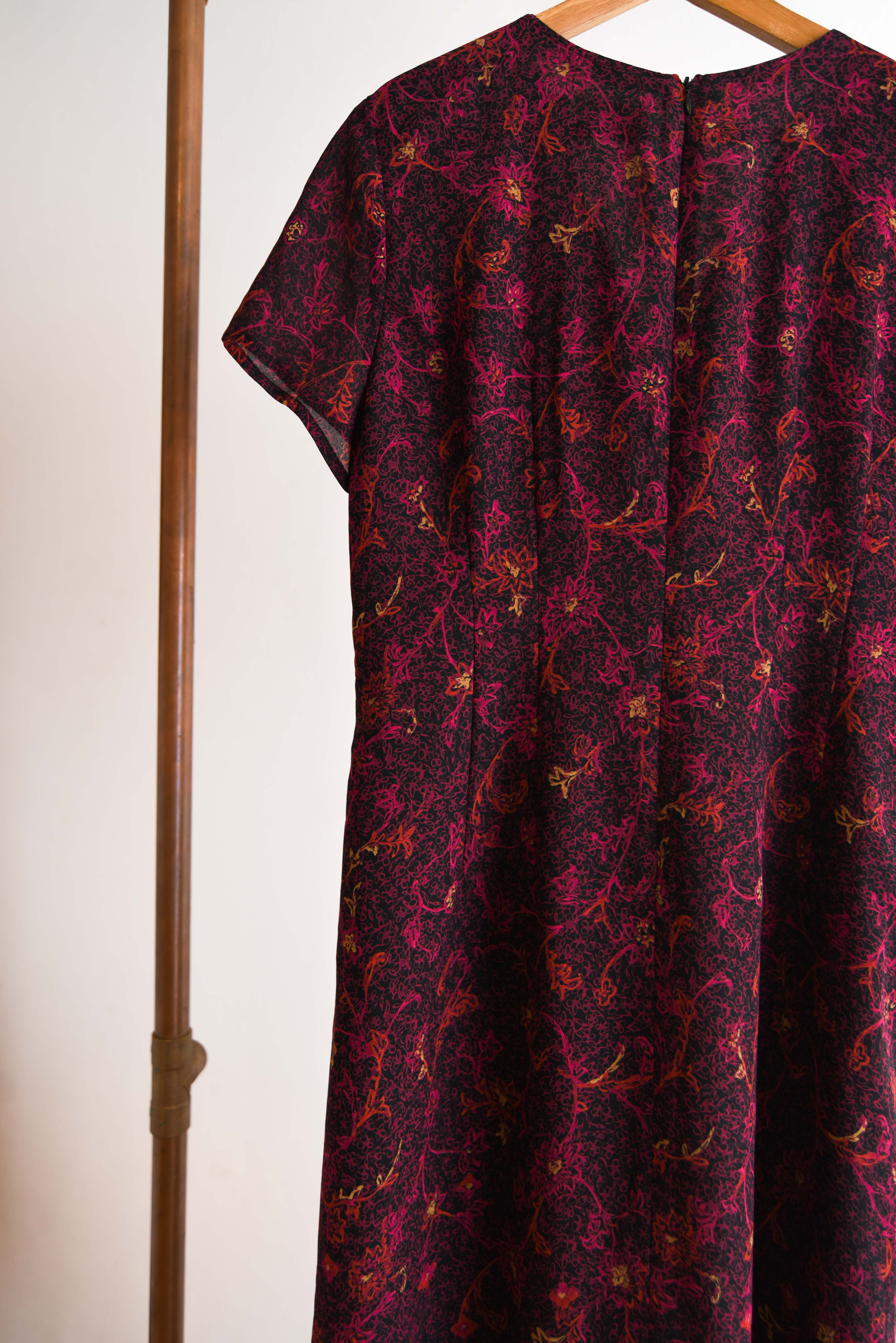 Maxi vestido burdeo otoñal