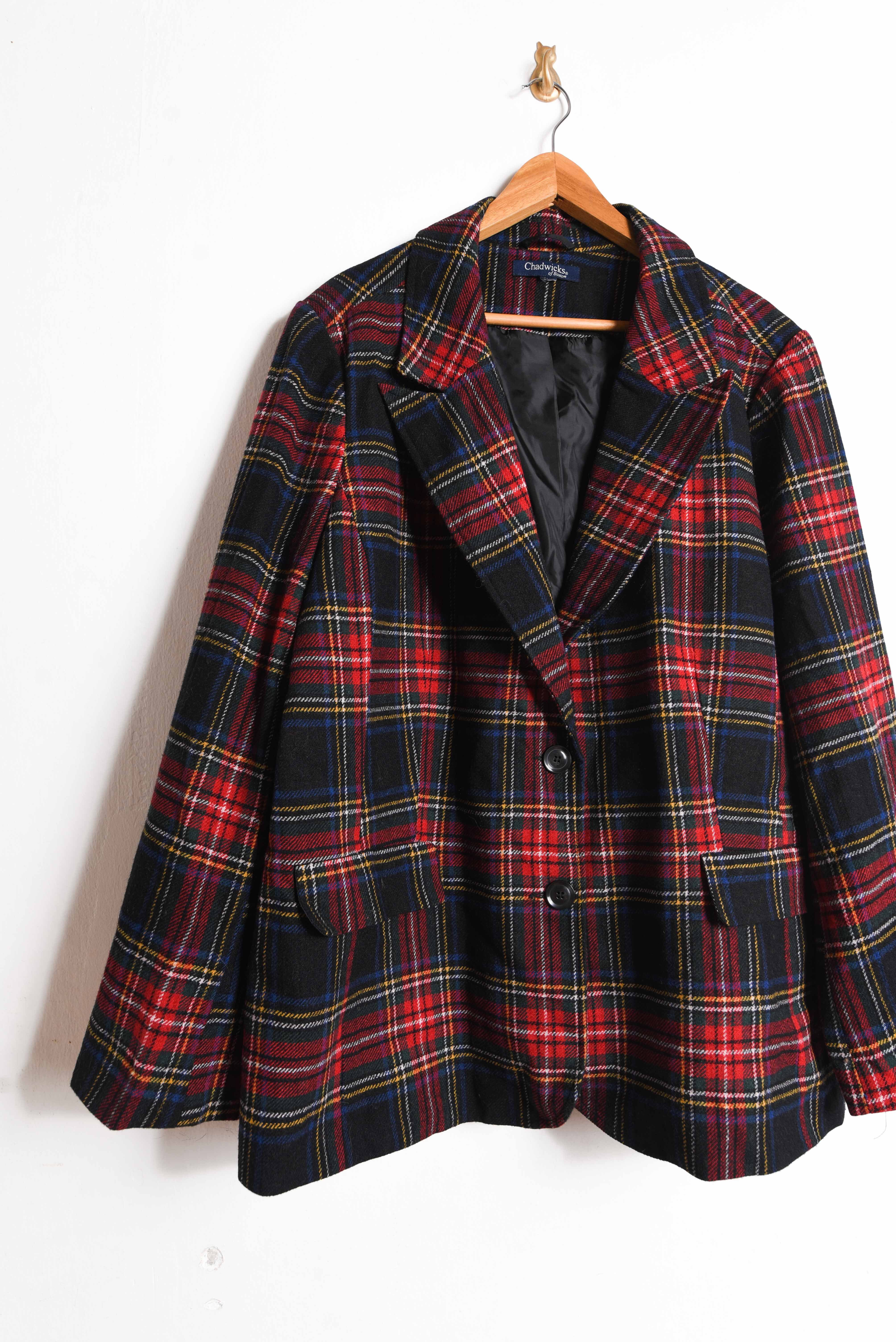 Blazer tartán black&red