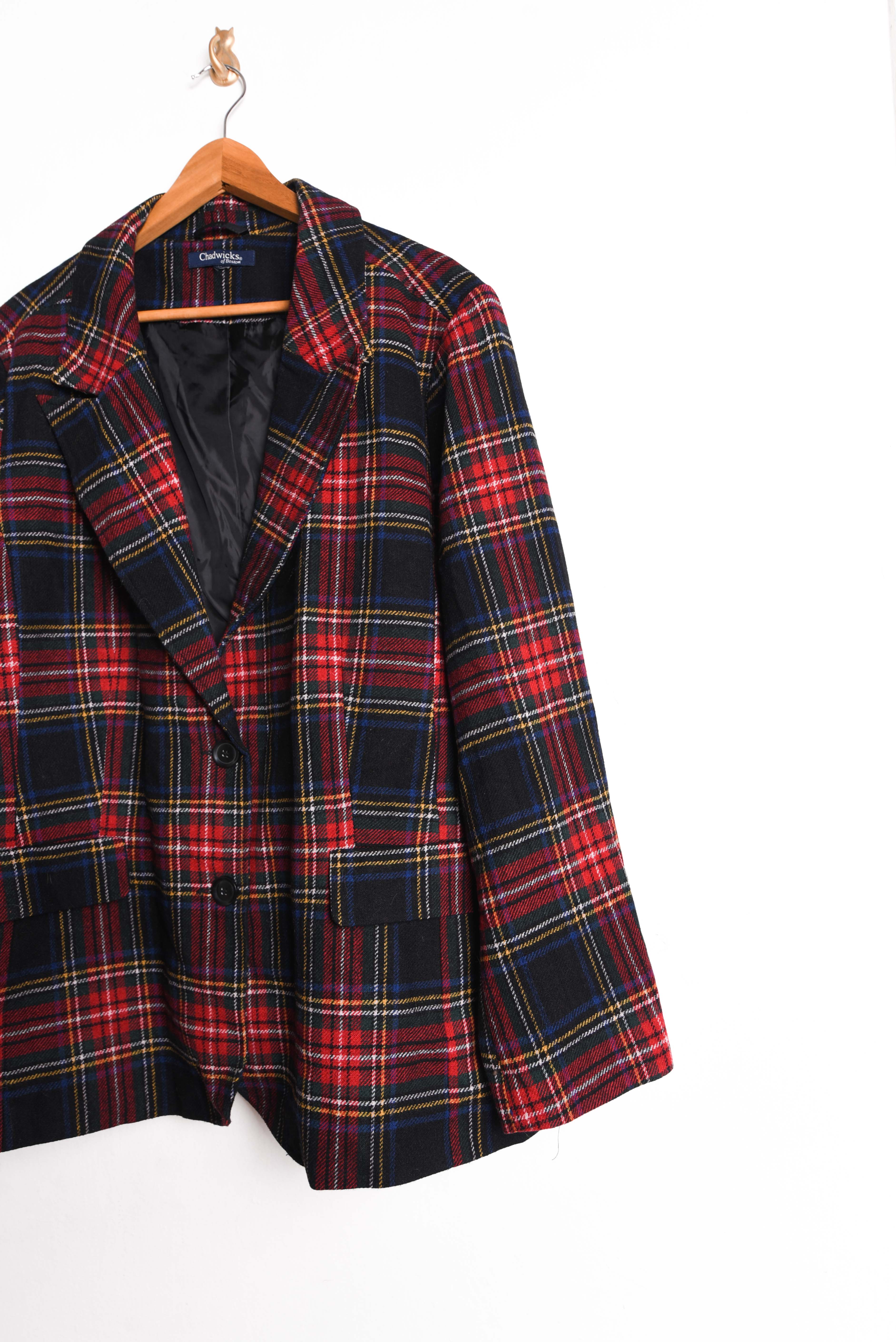 Blazer tartán black&red