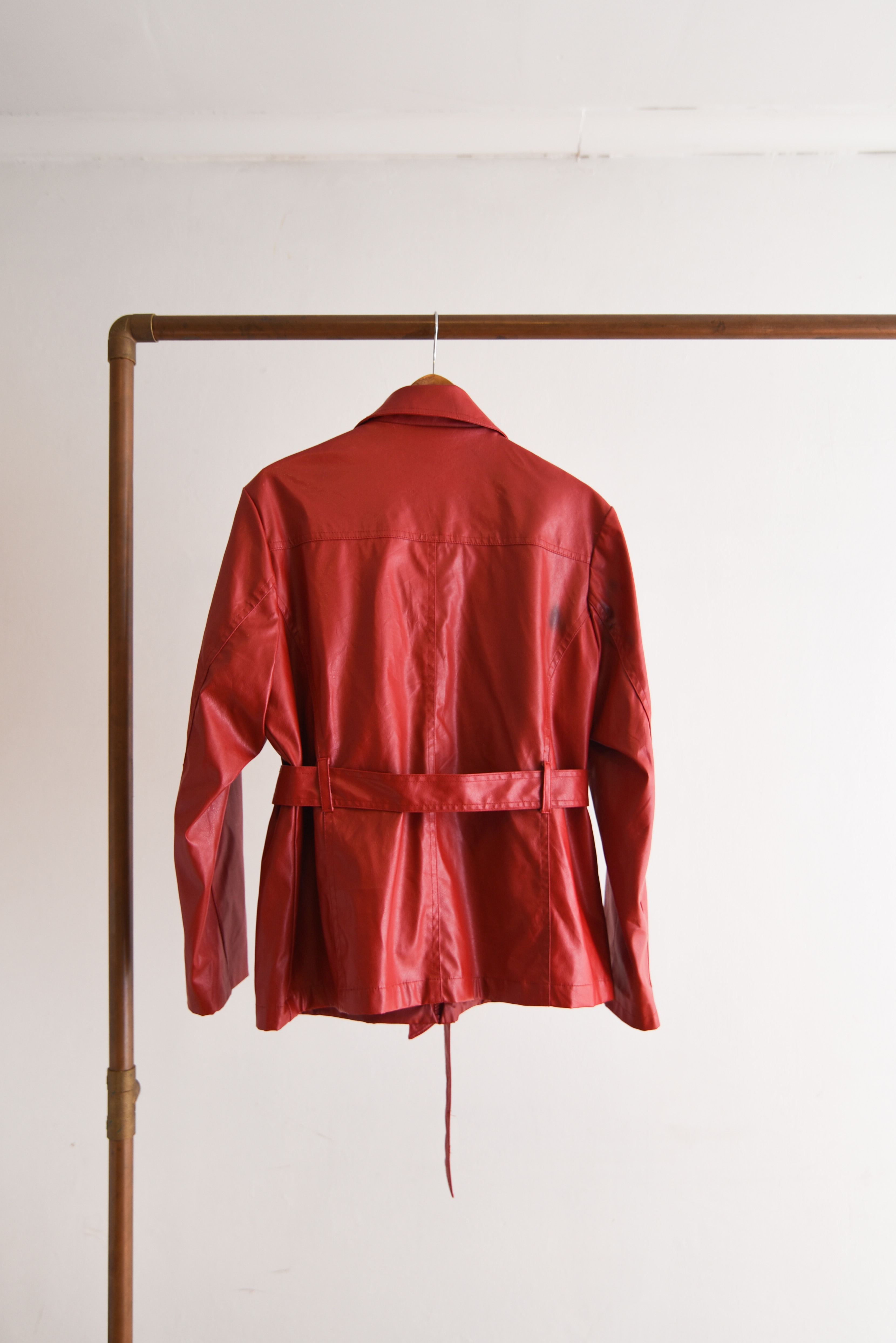 Chaqueta cuerina vintage red
