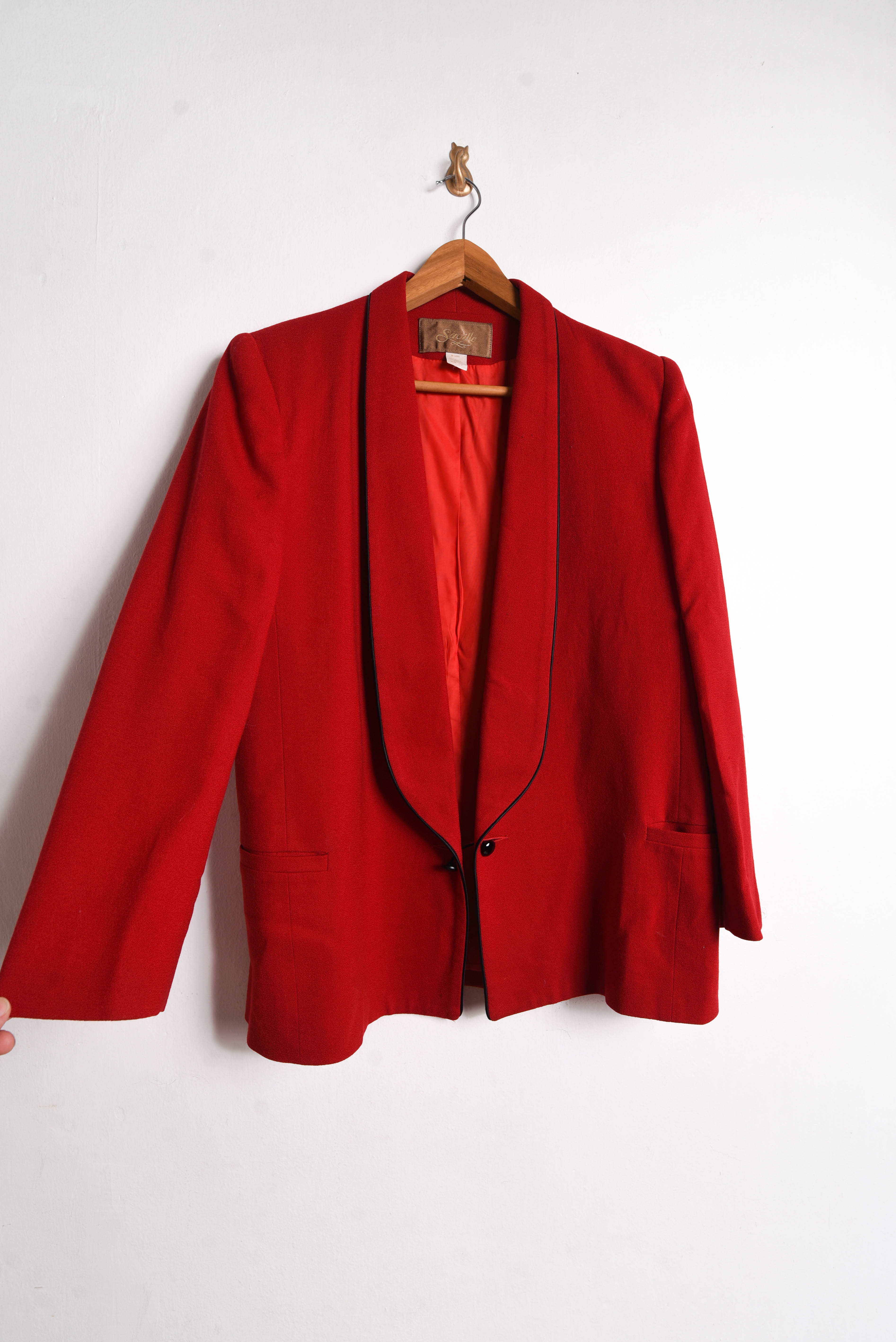 Blazer vintage red wool