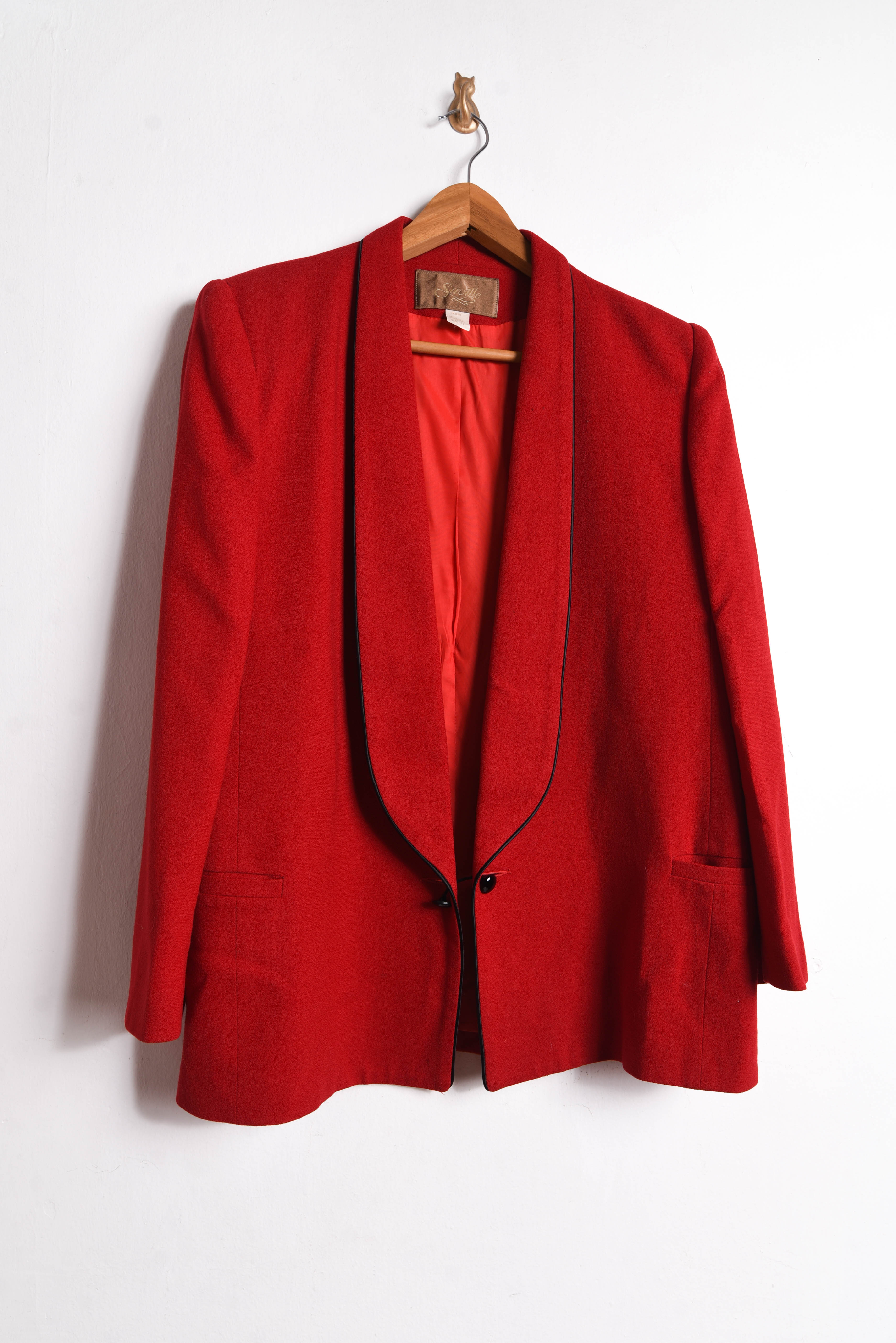 Blazer vintage red wool