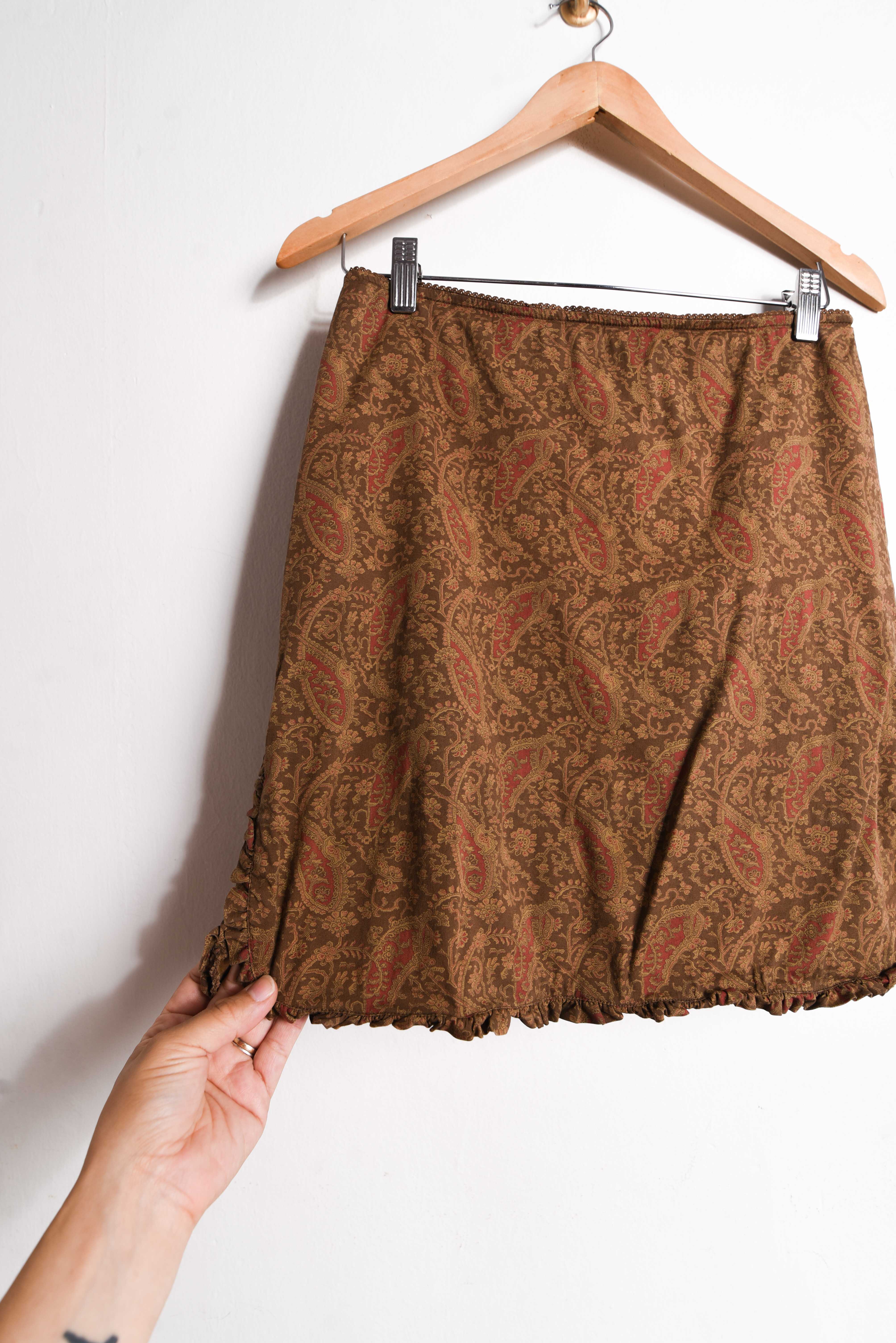 Falda café Ralph Lauren