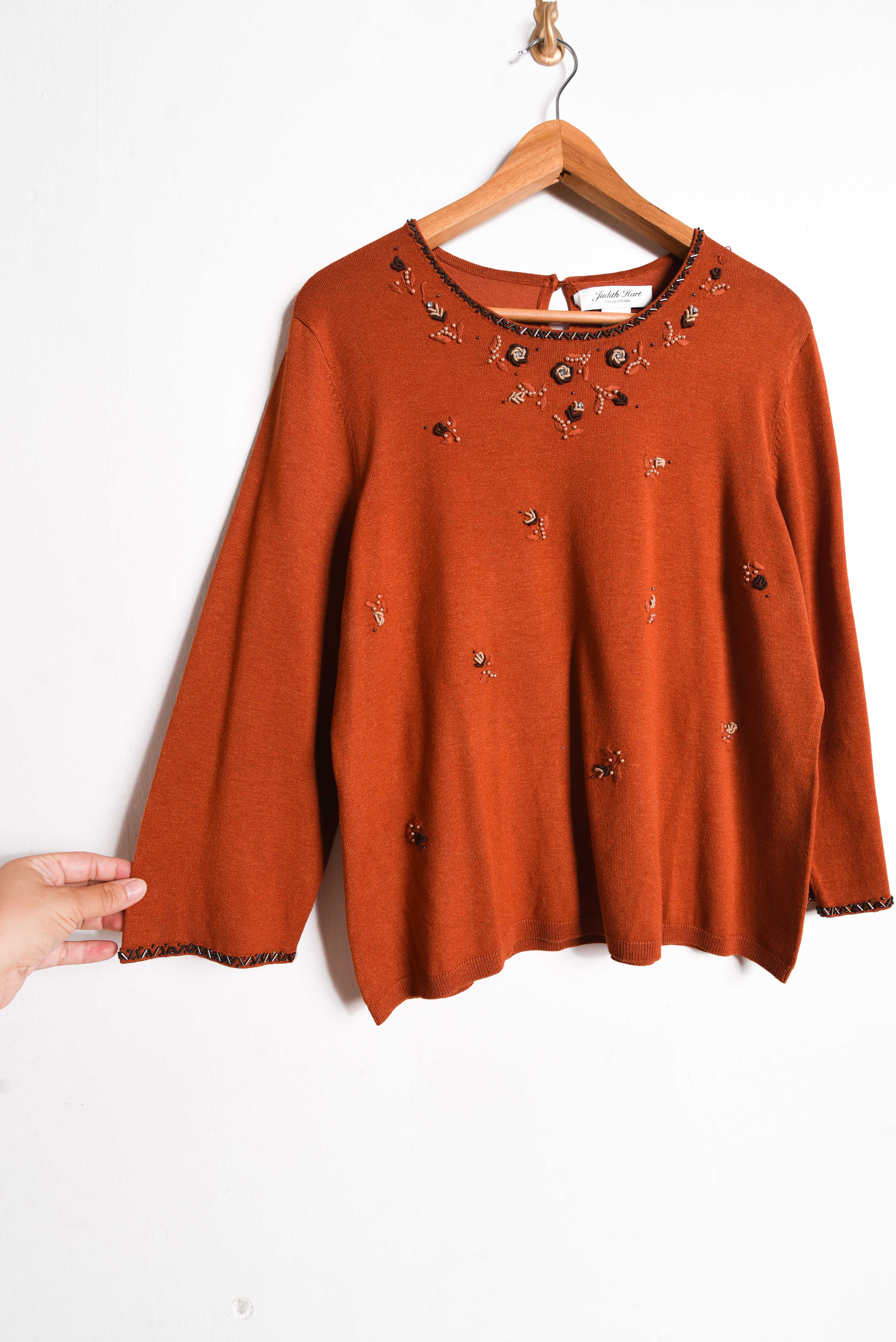 Top tejido granate seda