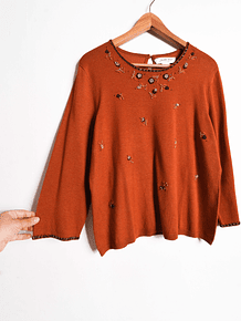 Top tejido granate seda