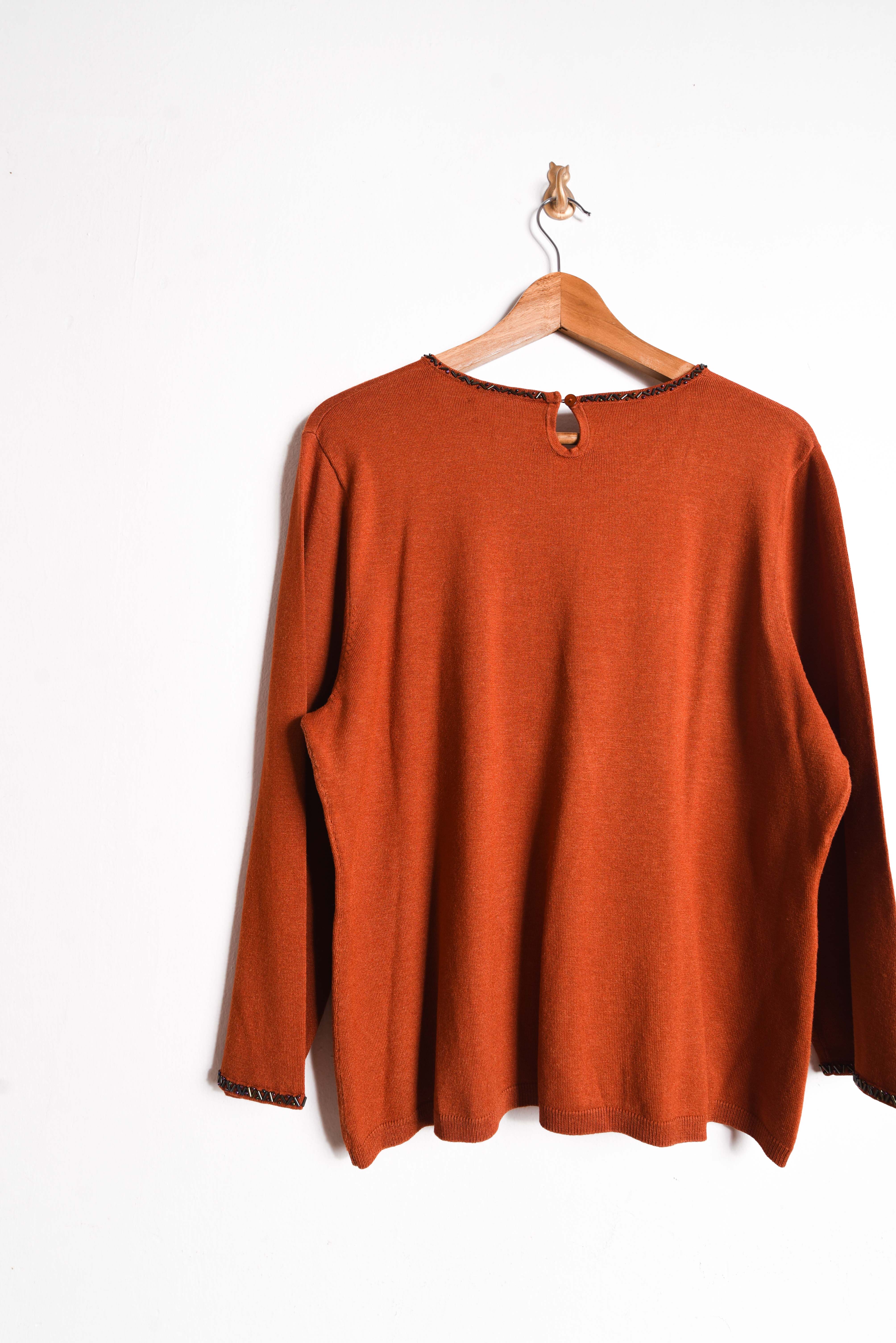 Top tejido granate seda