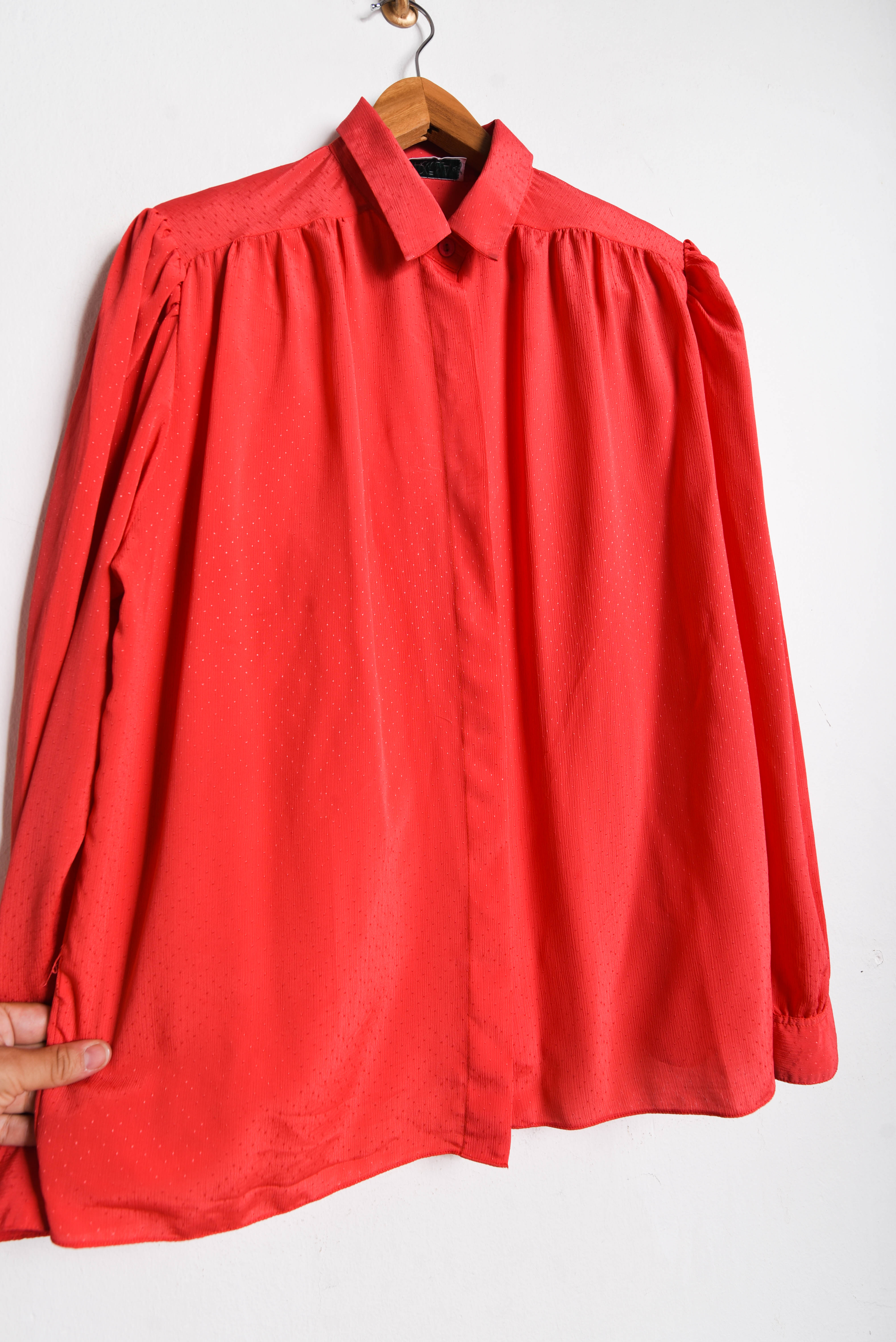 Blusa vintage sandía satín