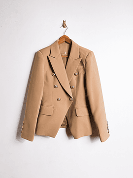 Blazer nude botones dorados
