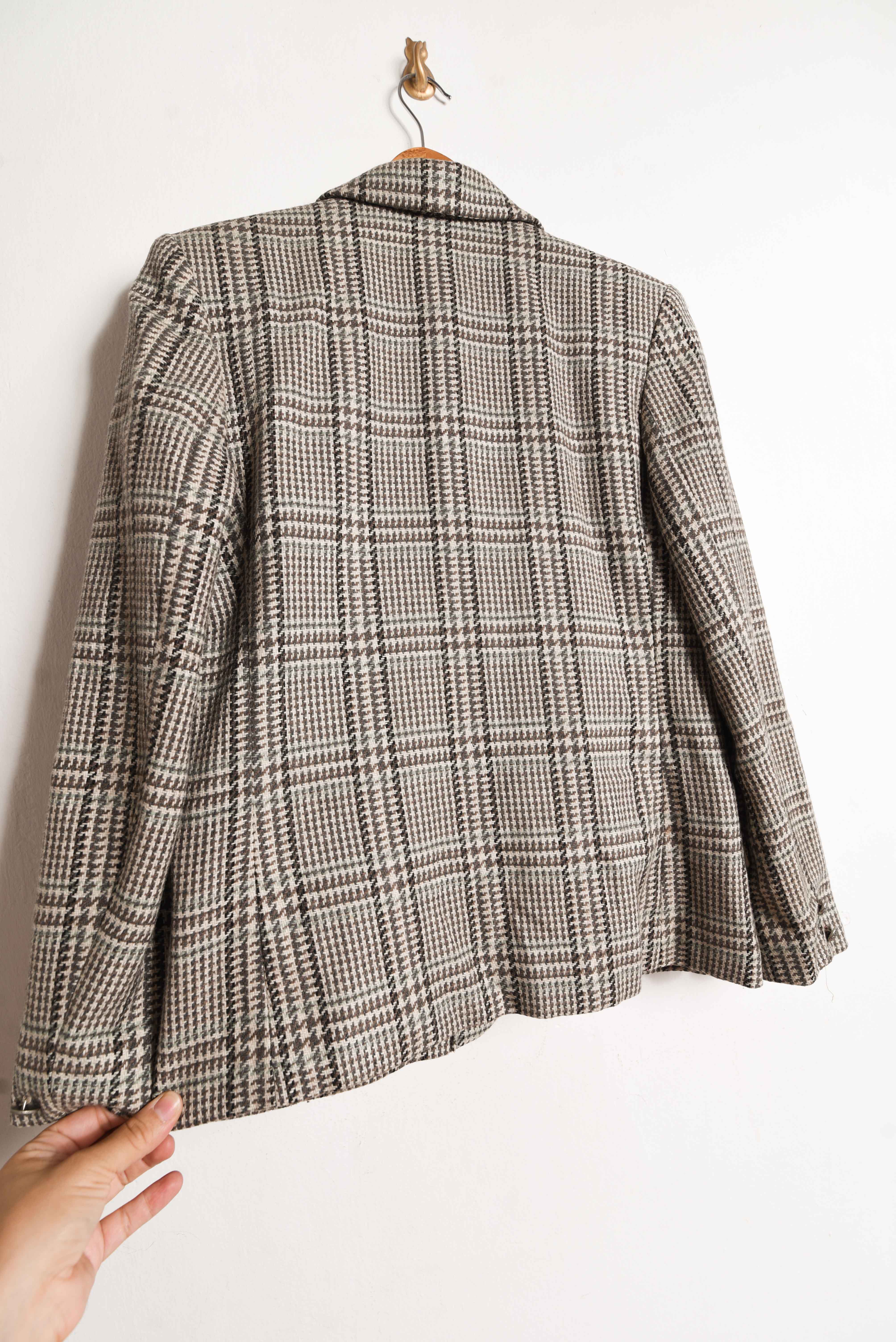 Blazer café Gales vintage lana