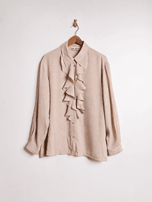 Blusa beige floral vuelos