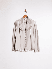 Chaqueta taupe vintage satín