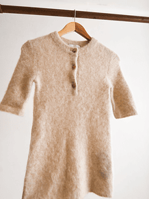 Top knit mohair marfil