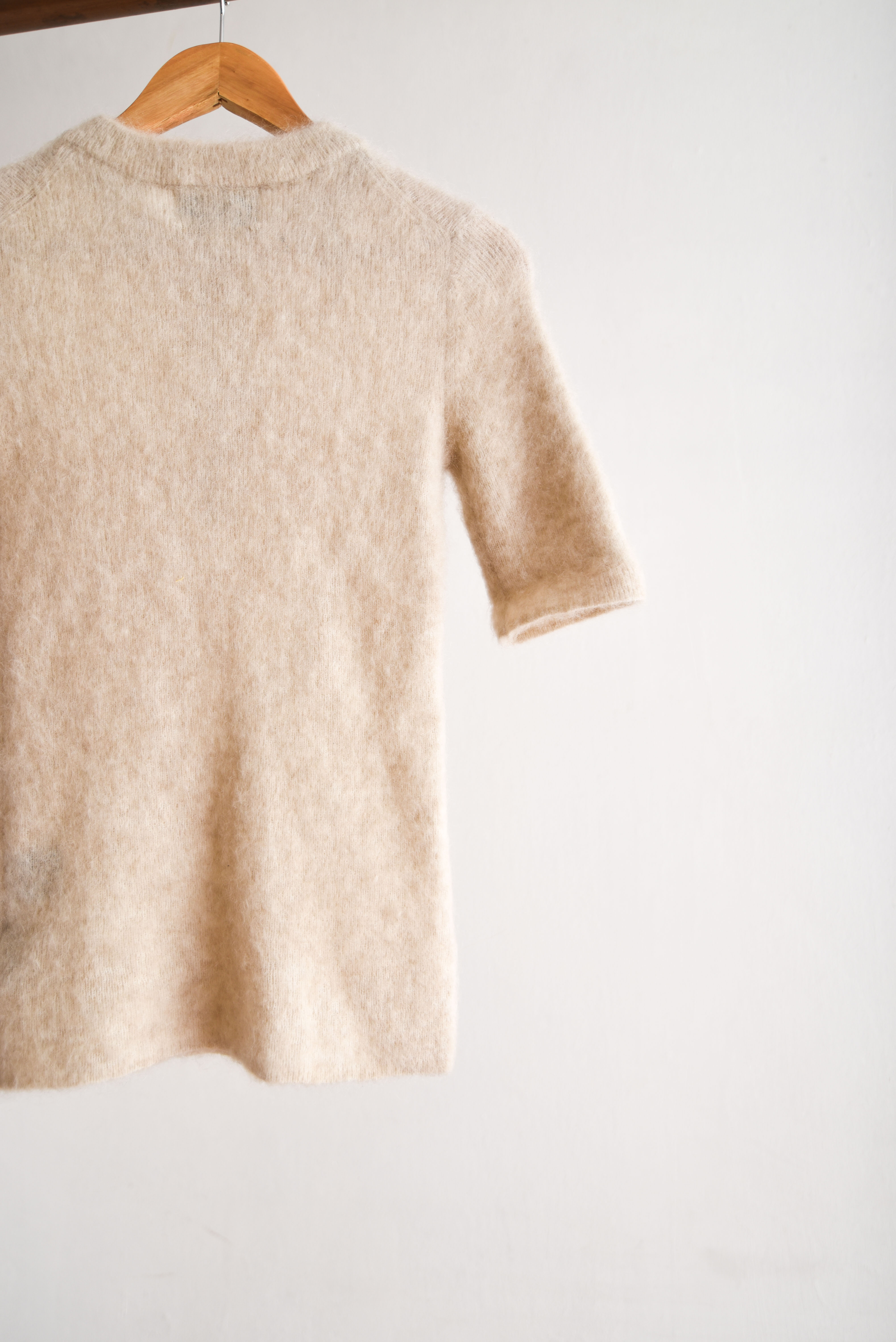 Top knit mohair marfil